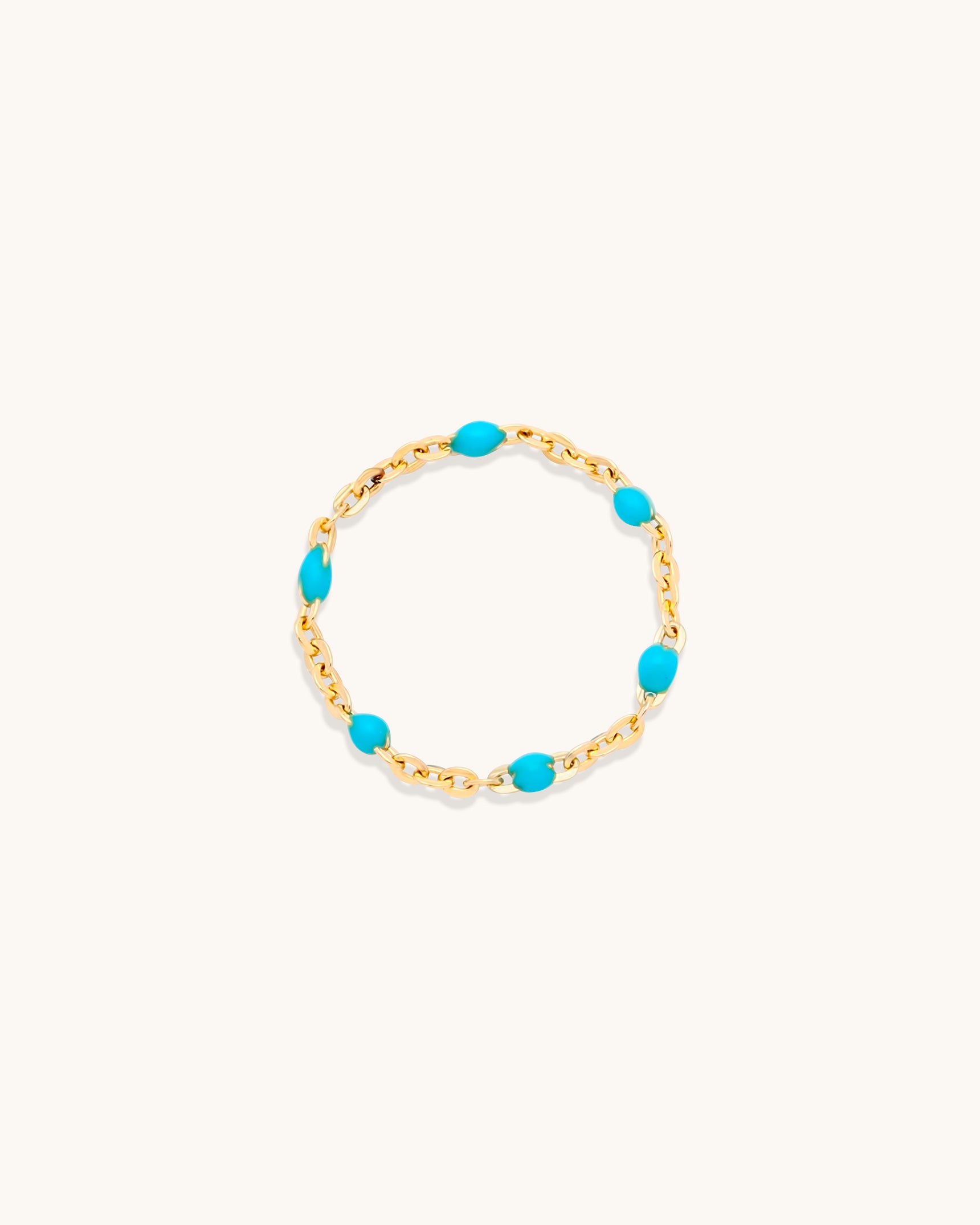 Turquoise Candy Chain Ring