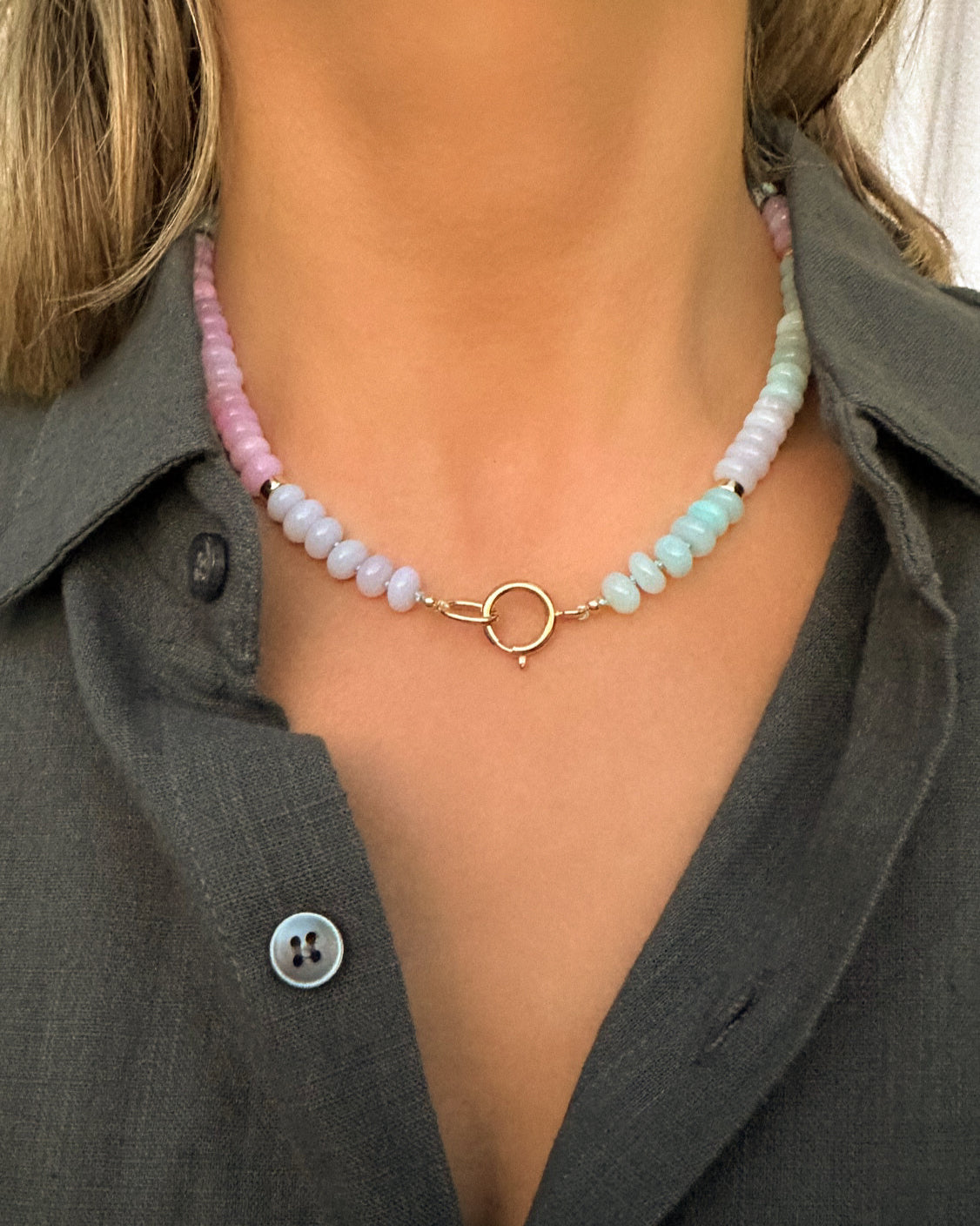 Candy Opal Gemstone Necklace
