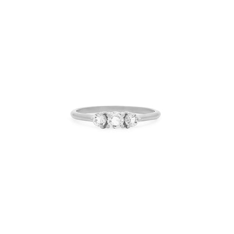 Circa Ring | Silver & White Topaz