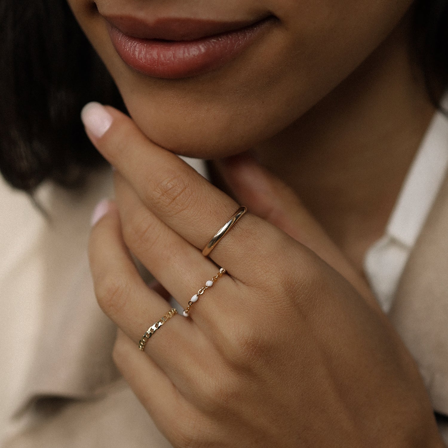 Coconut Candy Chain Ring