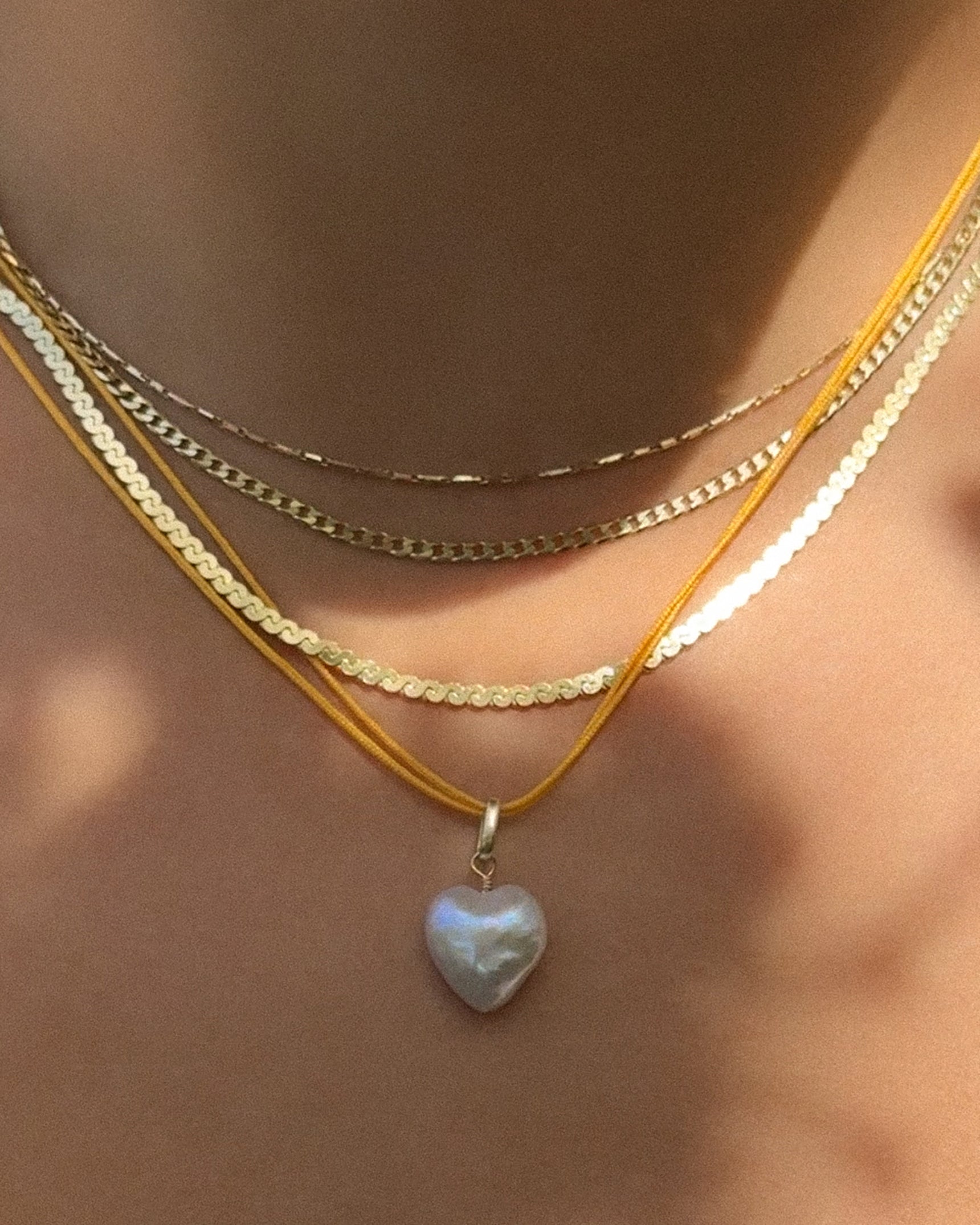 Puffy Heart Pearl Pendant