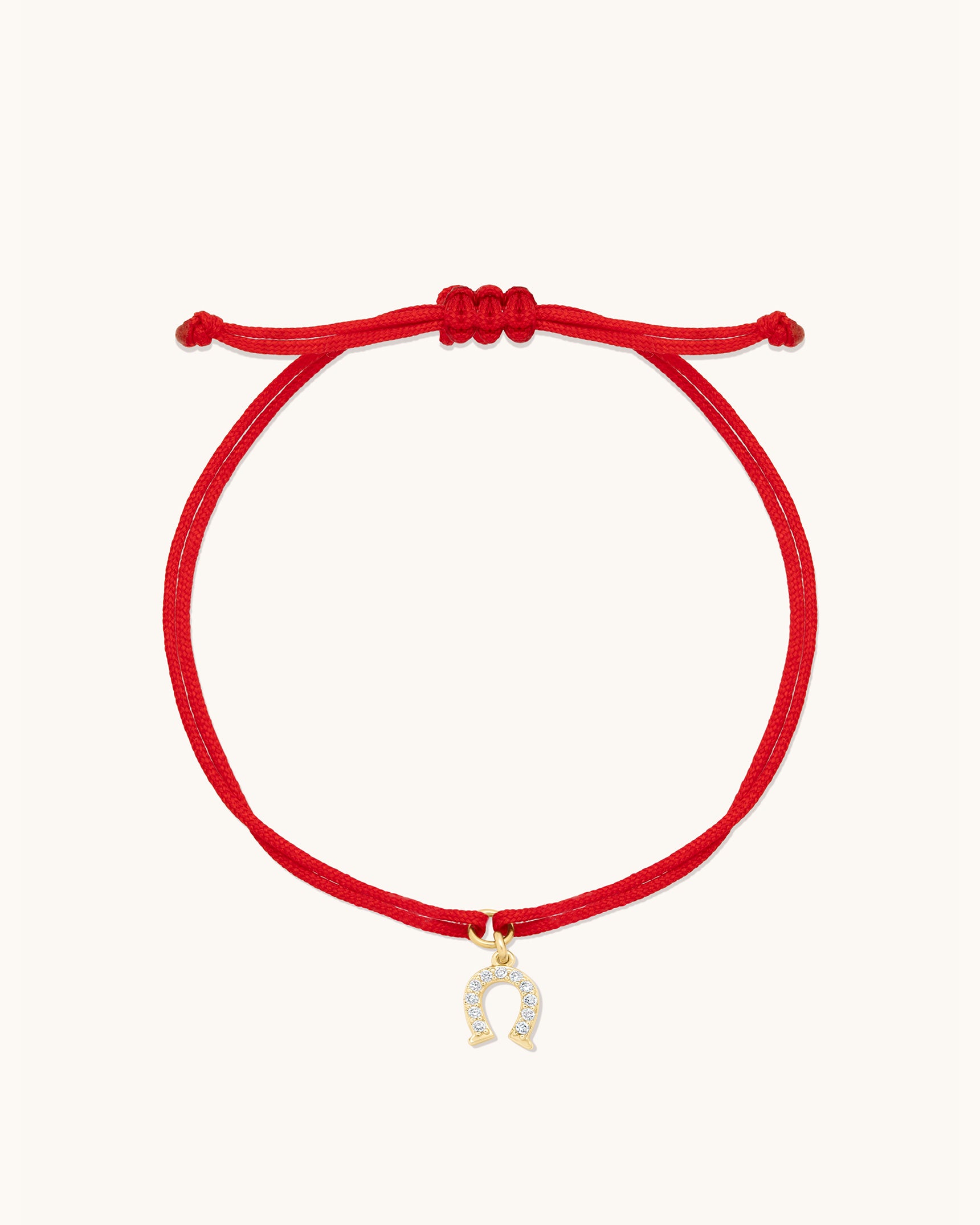 Colored Cord Horseshoe Pavé Bracelet