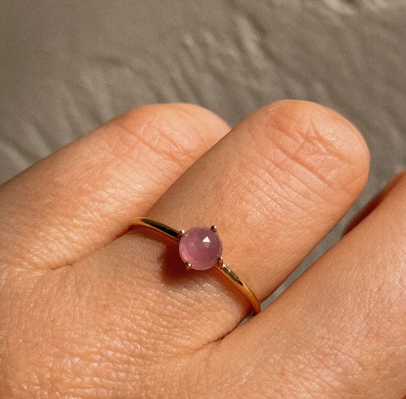 Compass Pink Sapphire 14K Ring