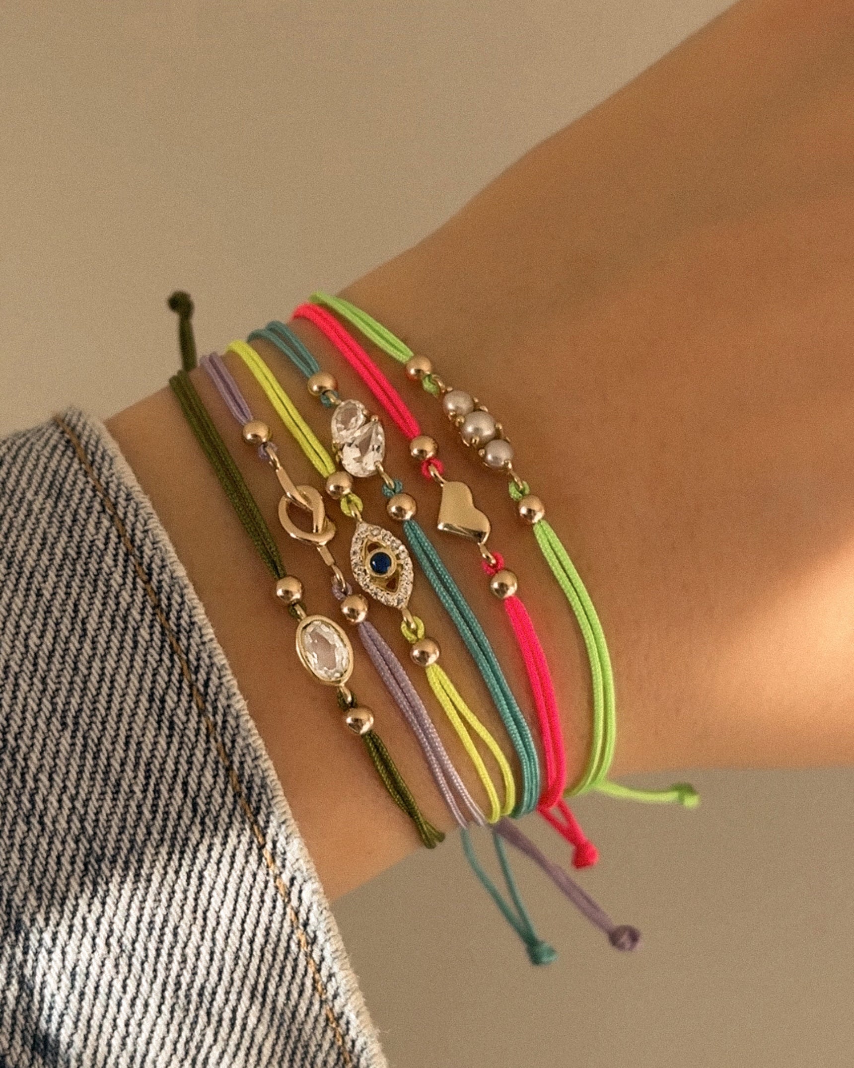 Colored Cord Circa Pearl Bracelet