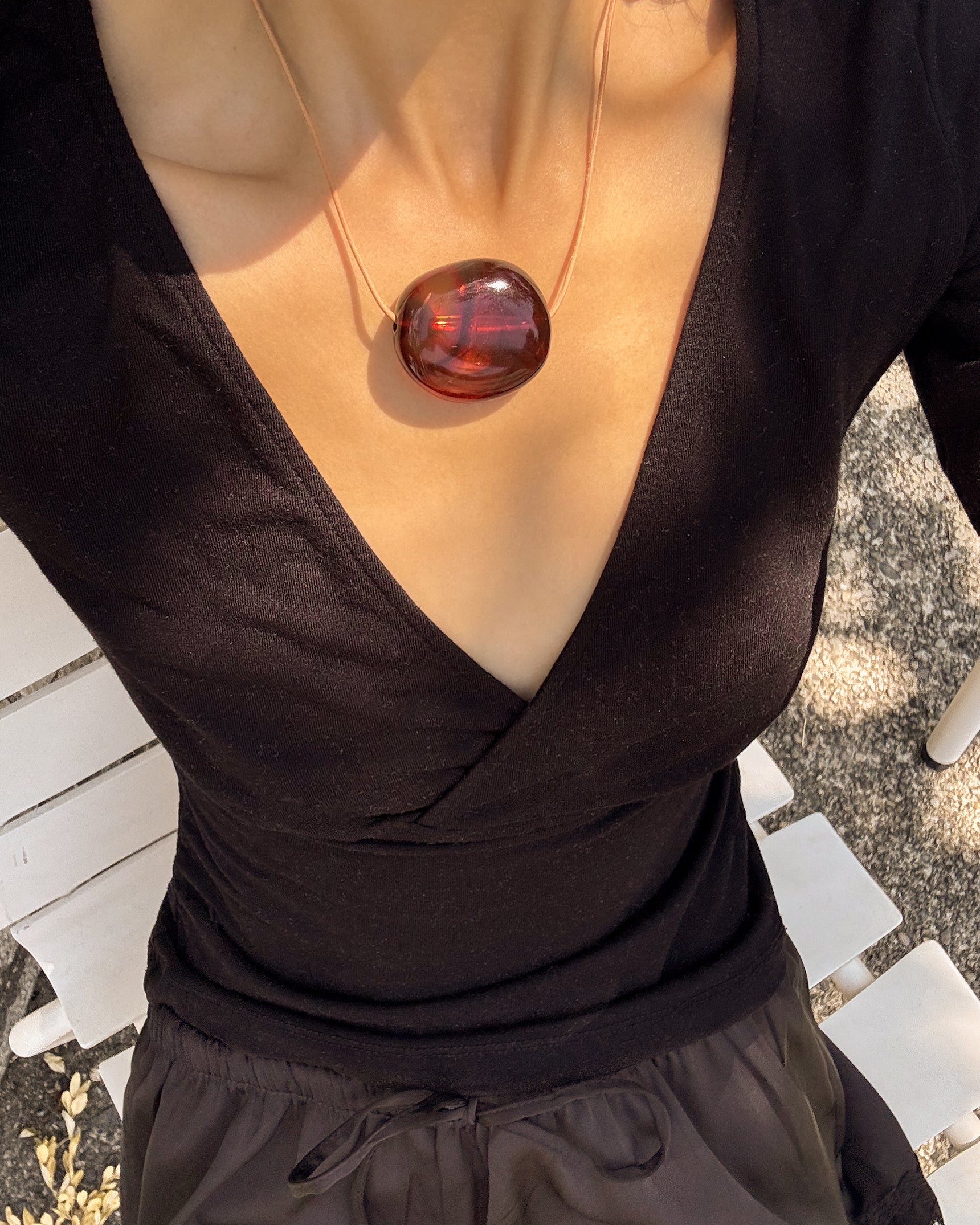 Tortoise Cord Necklace