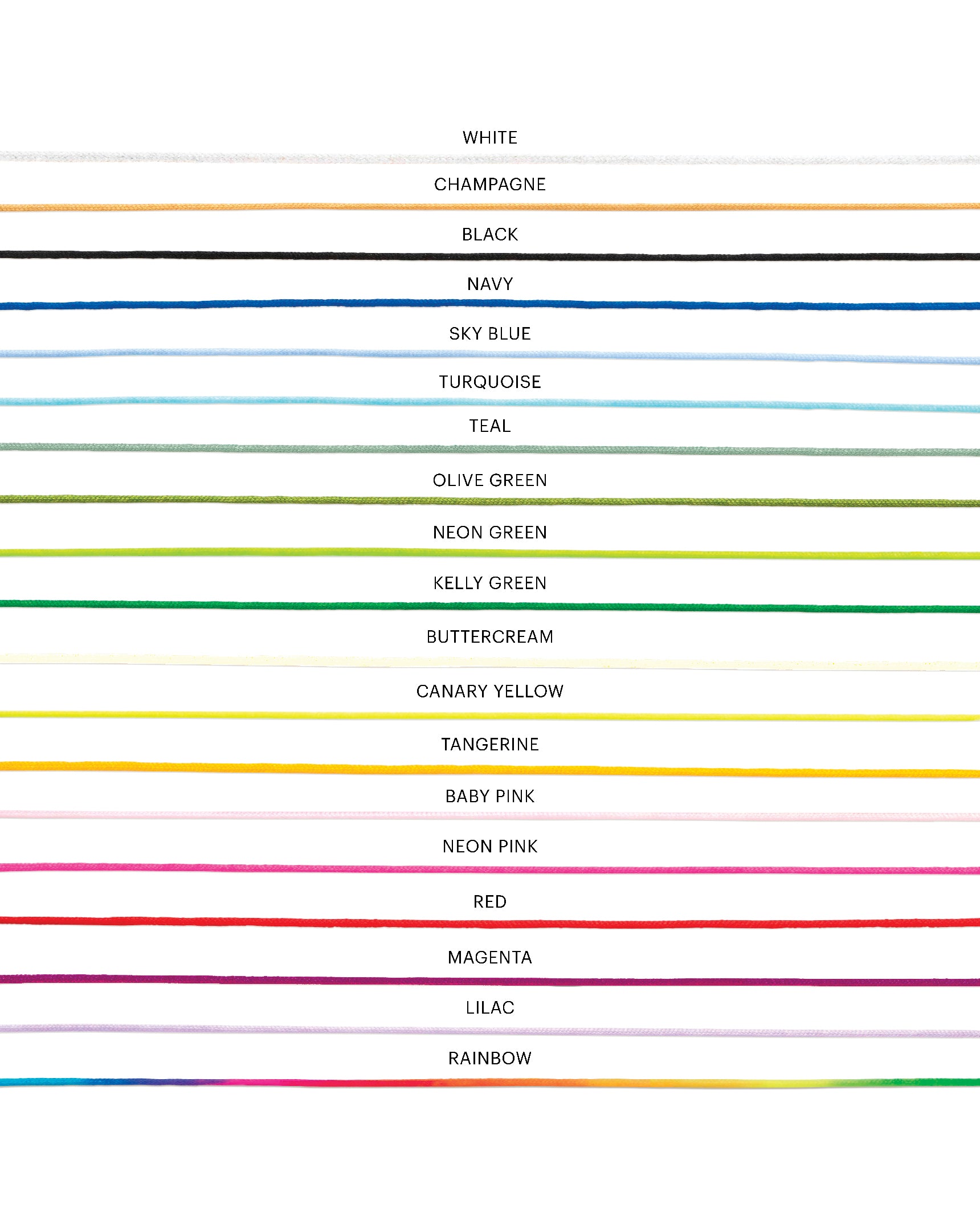 Colored Cord Necklace