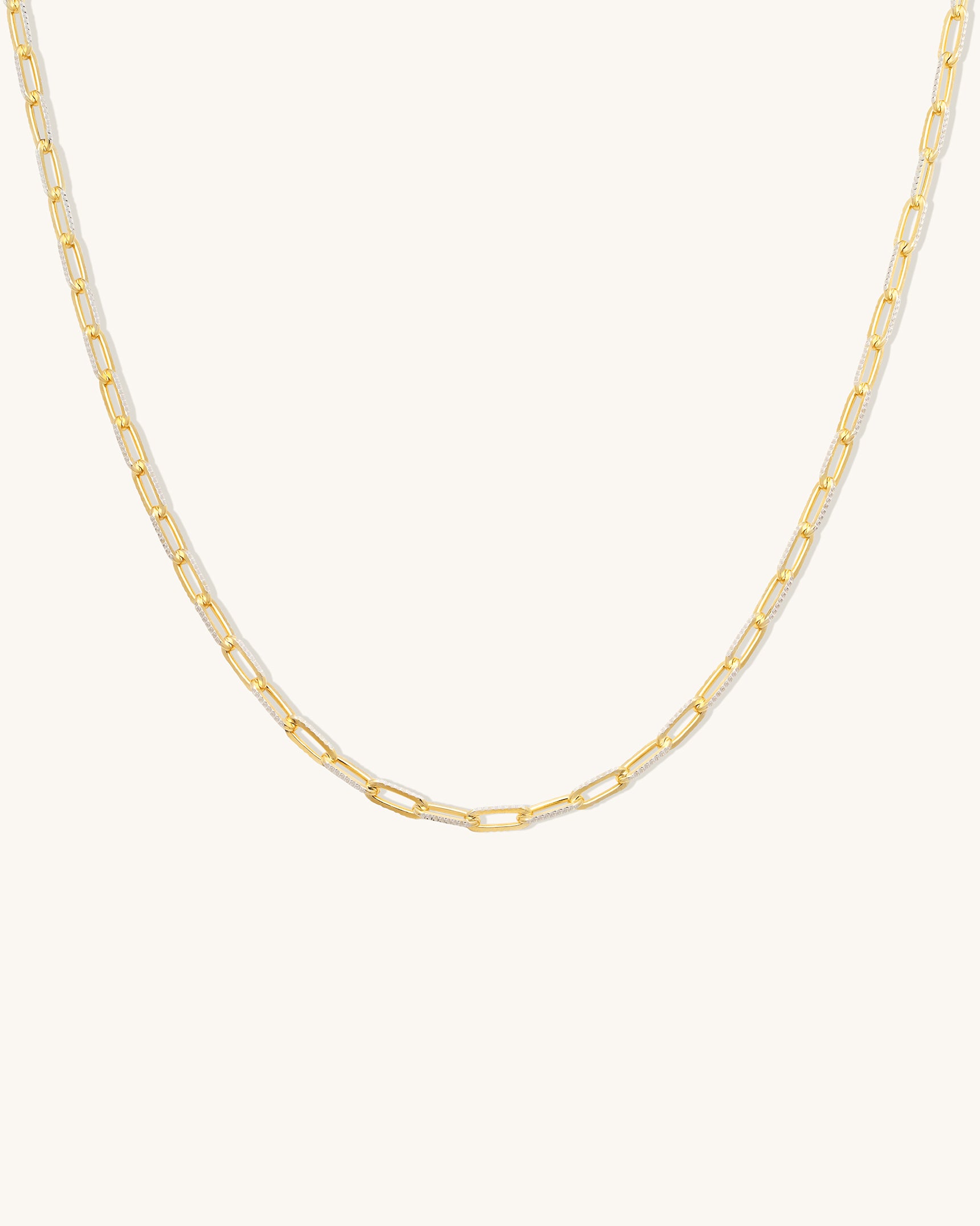 Diamond-Cut Paperclip Chain