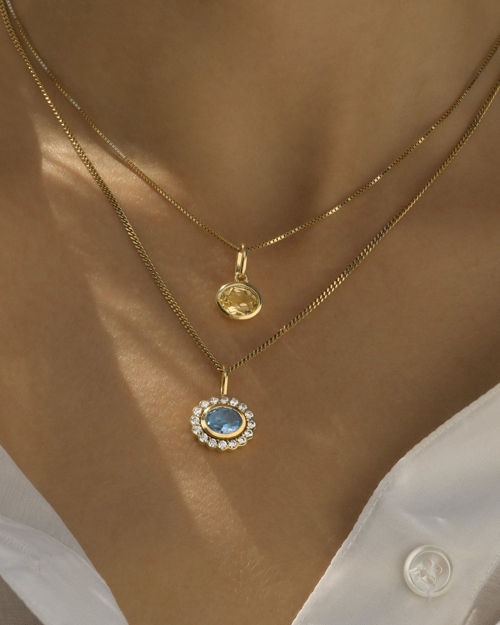 Antiquity Sky Blue Topaz Pendant