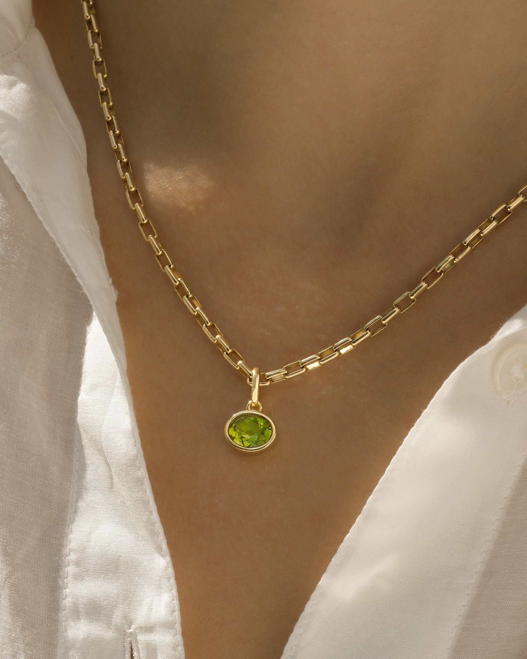 East-West Peridot Pendant