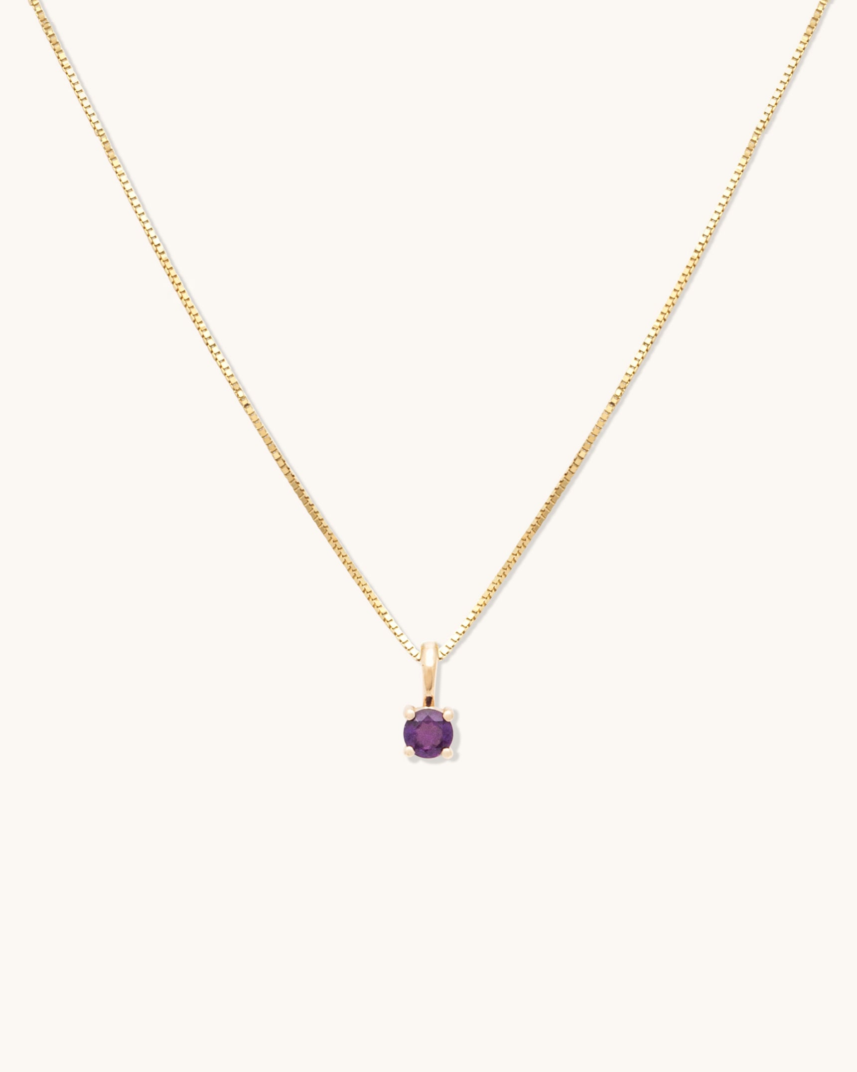 Amethyst Birthstone Necklace
