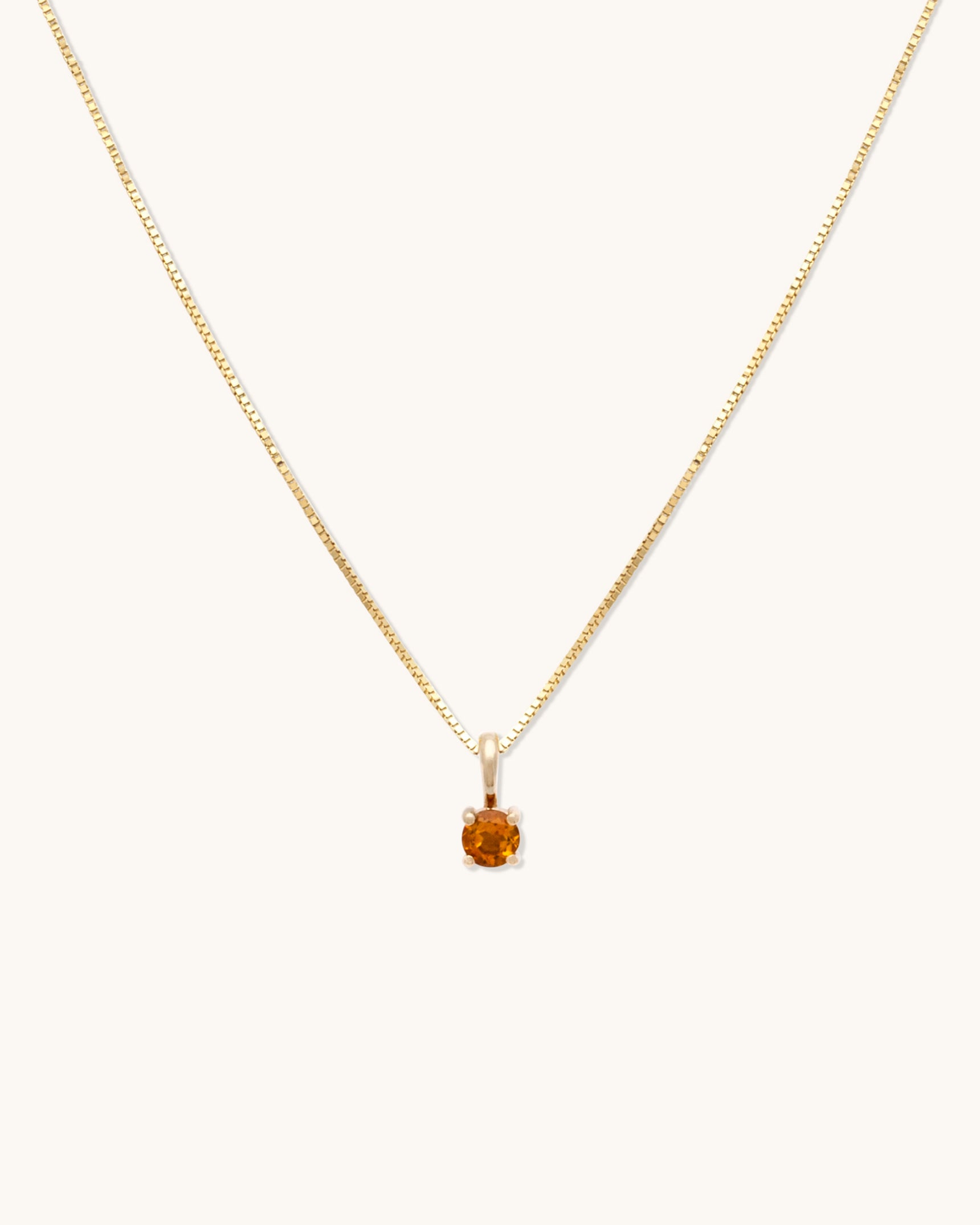 Citrine Birthstone Necklace