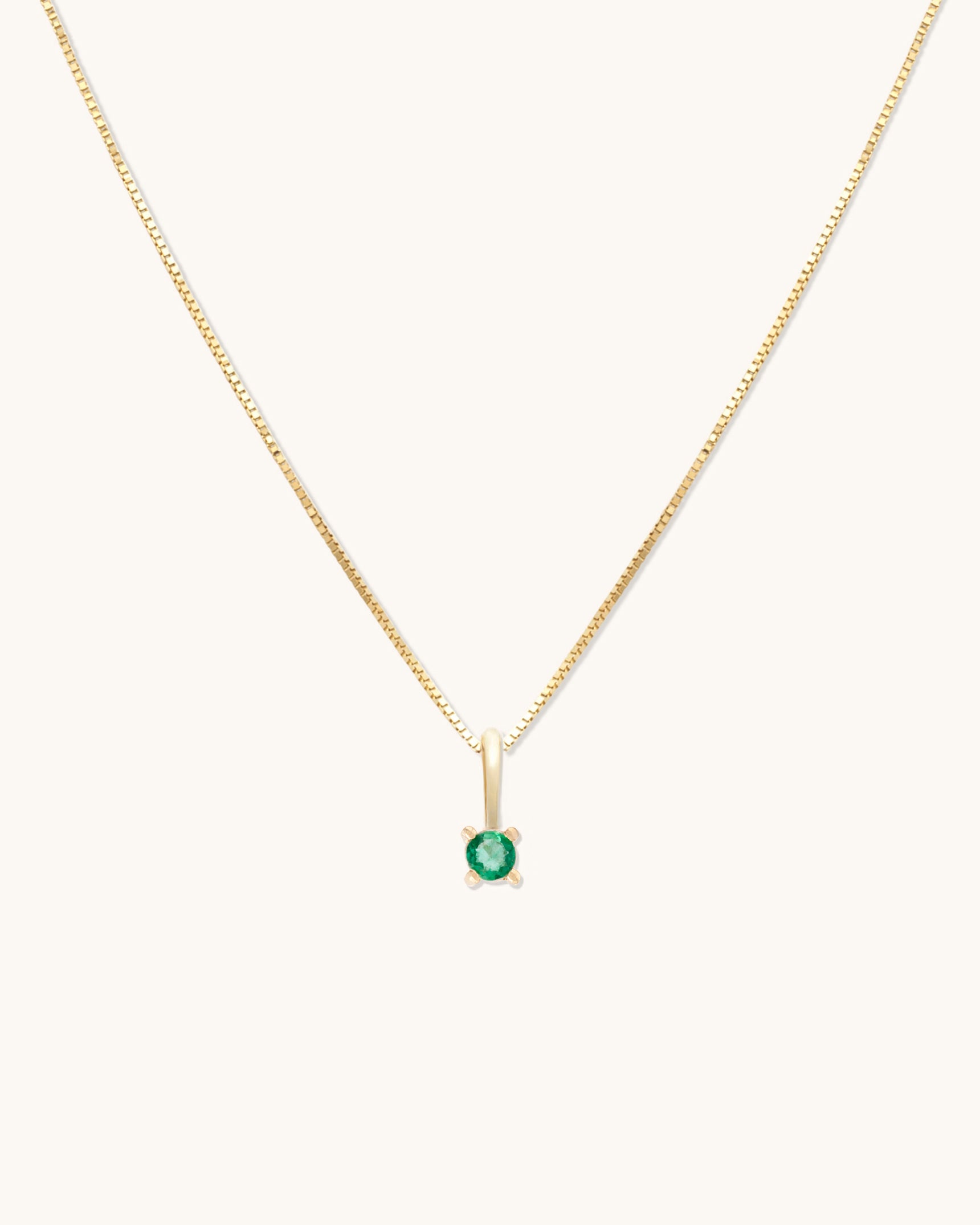 Emerald Birthstone Necklace
