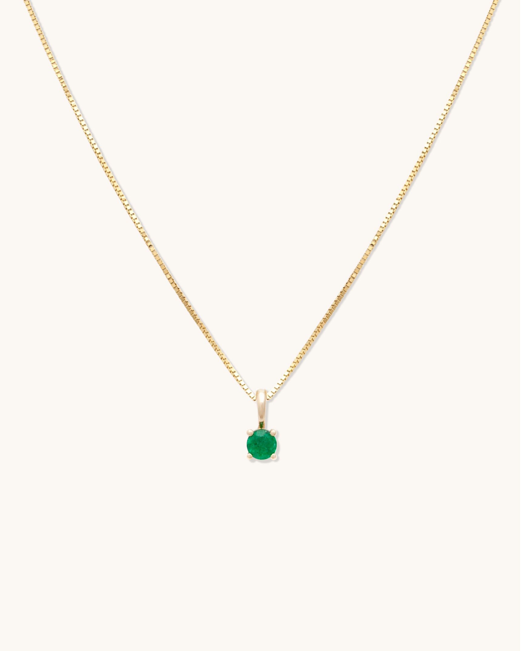 Emerald Birthstone Necklace