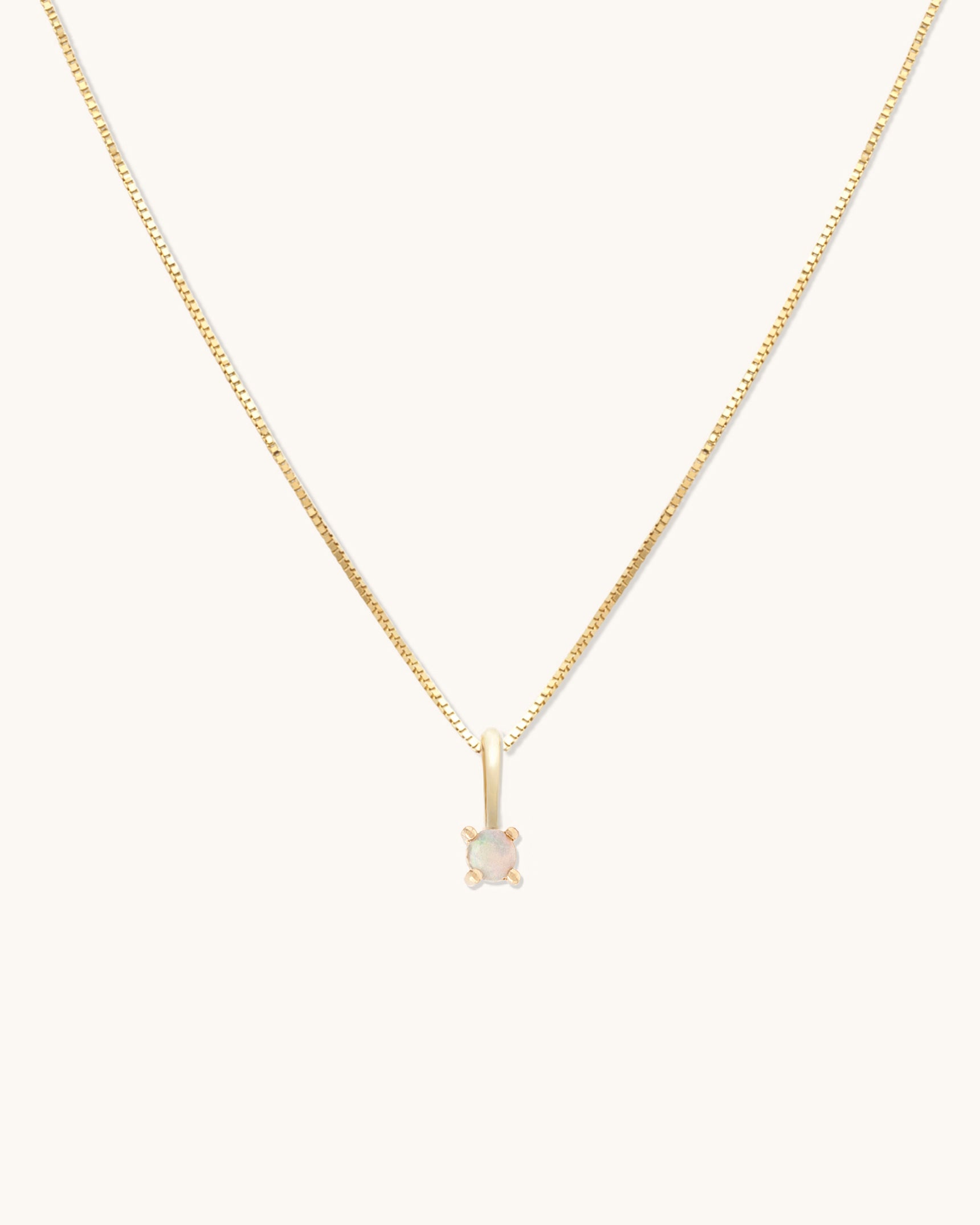 Opal Birthstone Necklace