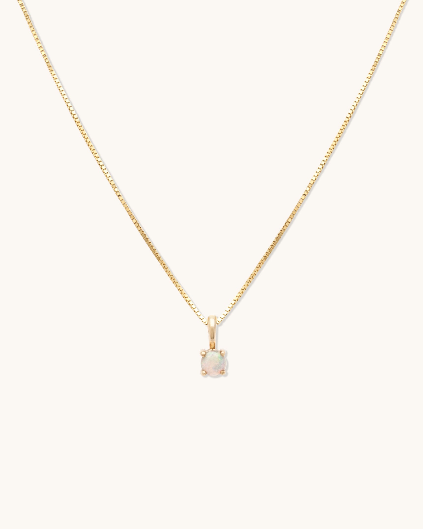 Opal Birthstone Necklace