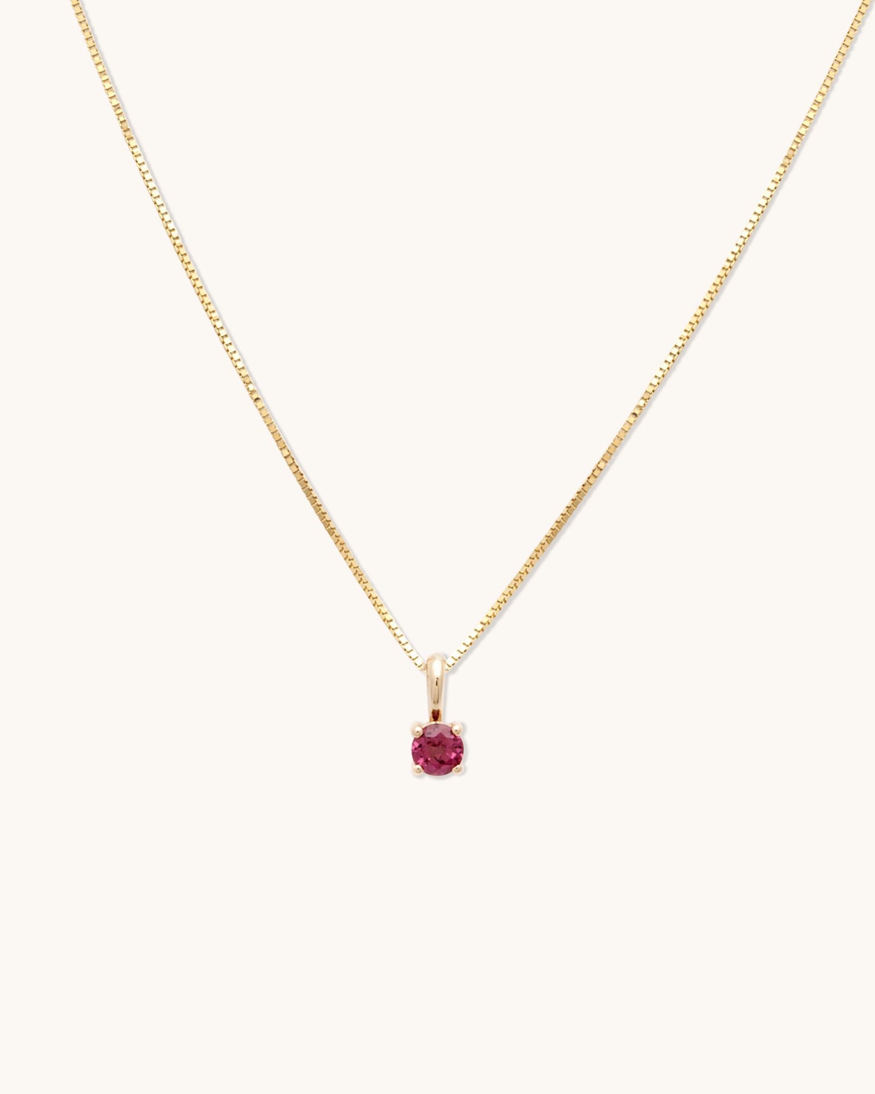 Ruby Birthstone Necklace