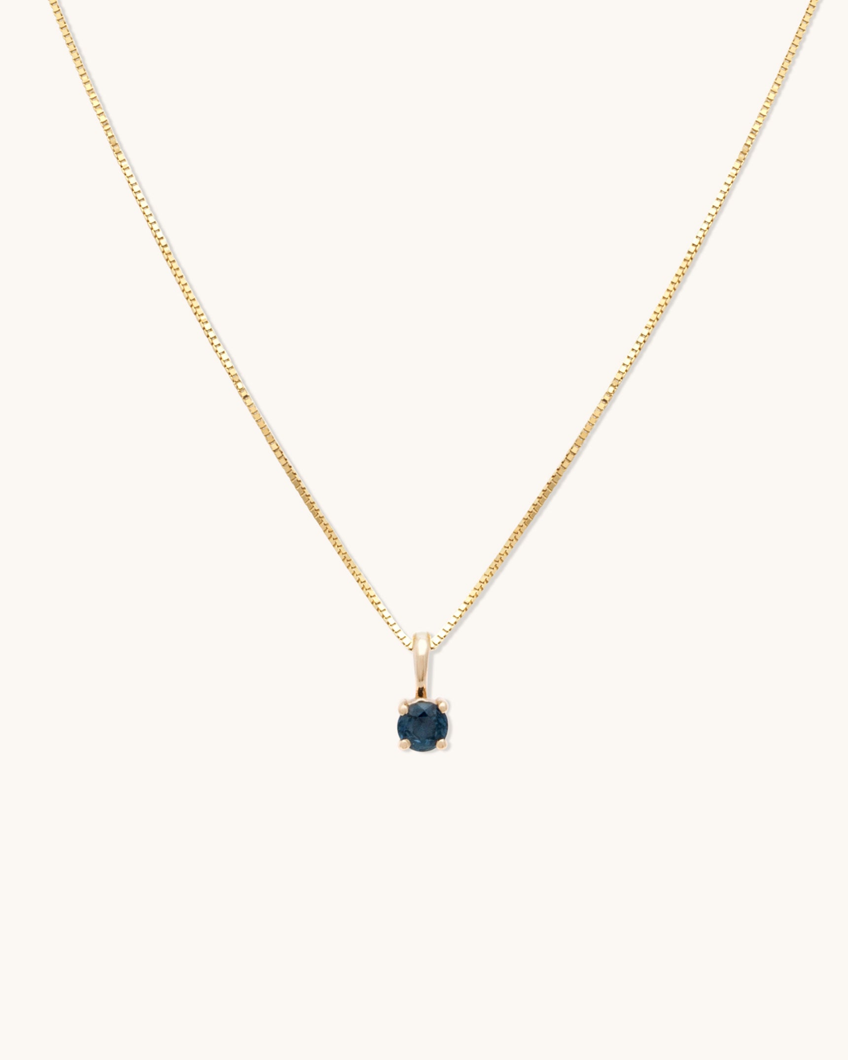 Blue Sapphire Birthstone Necklace