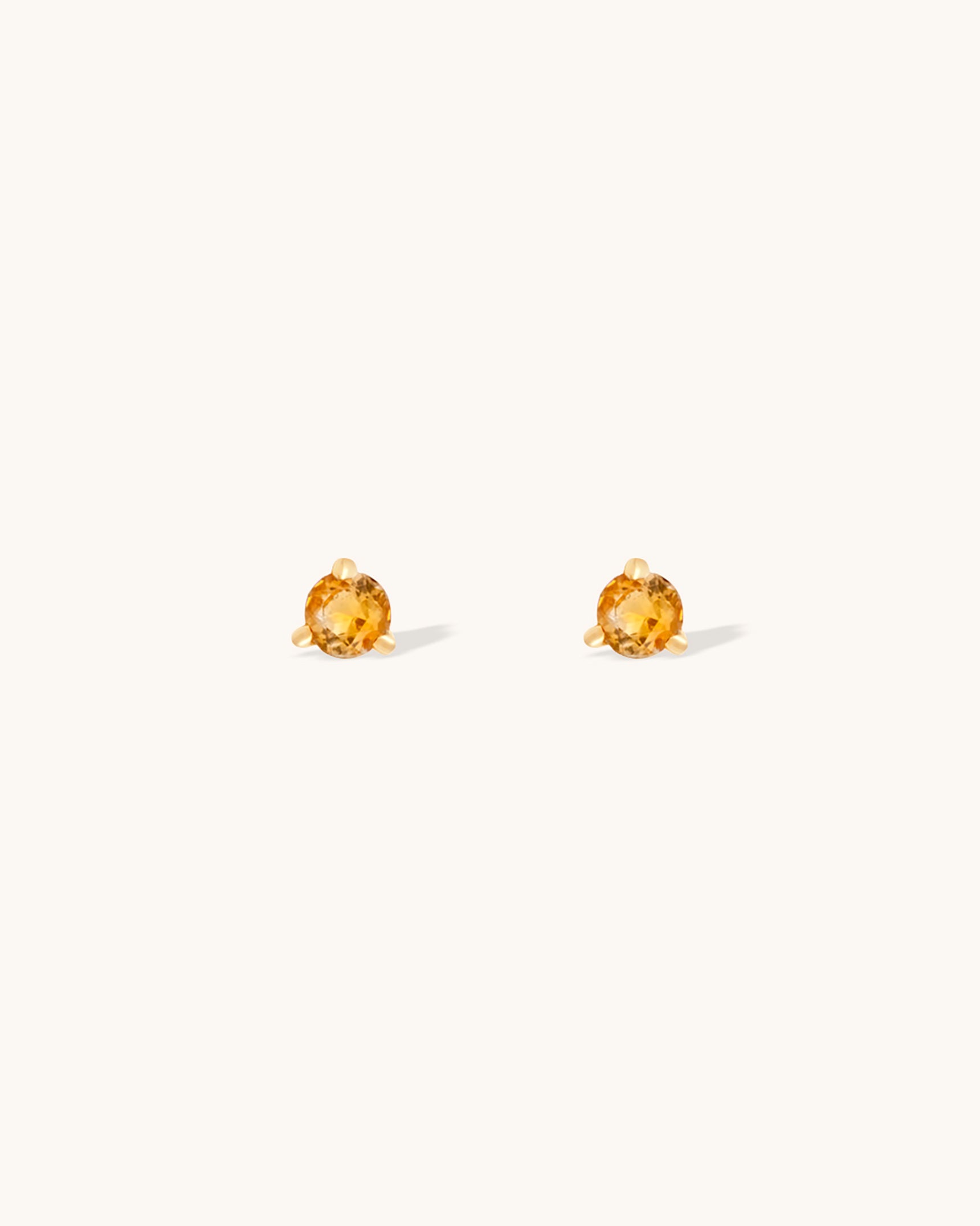Citrine Birthstone Studs