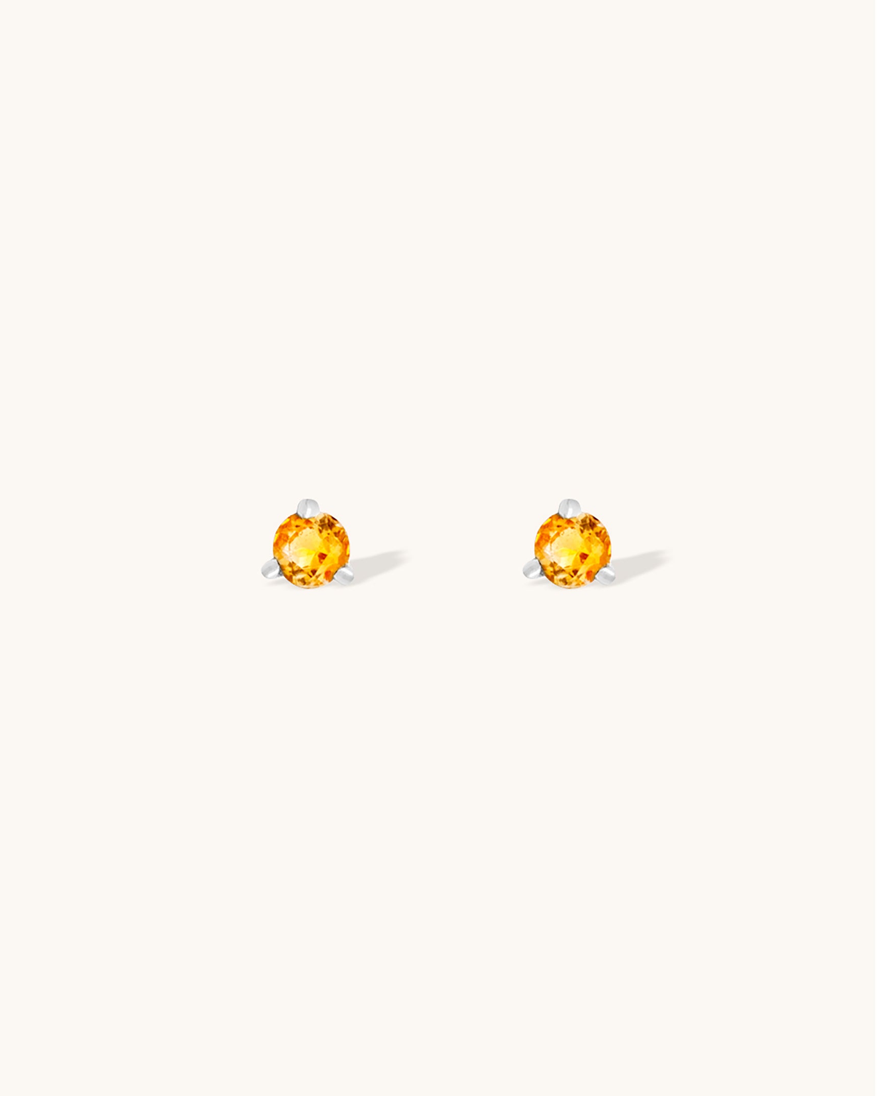 Citrine Birthstone Studs