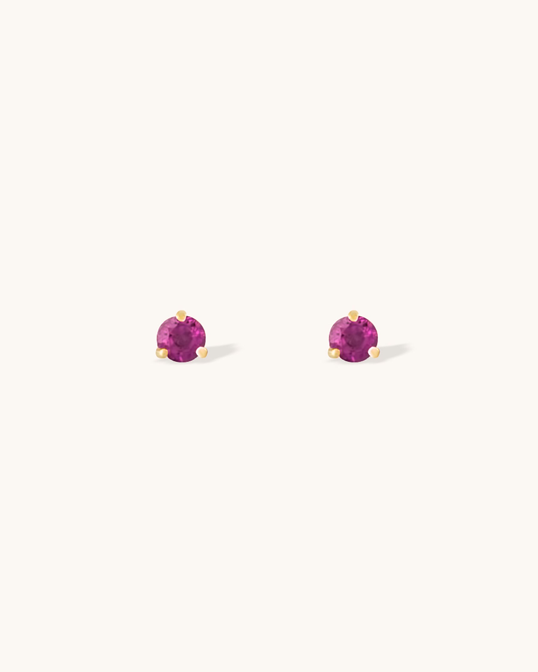Garnet Birthstone Studs