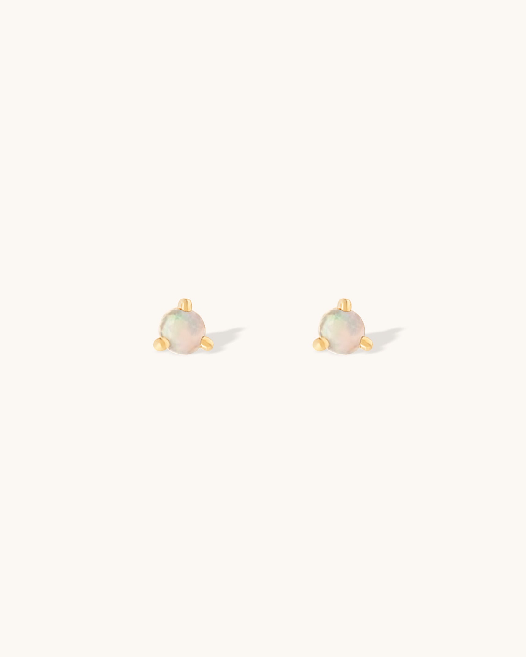 Opal Birthstone Studs