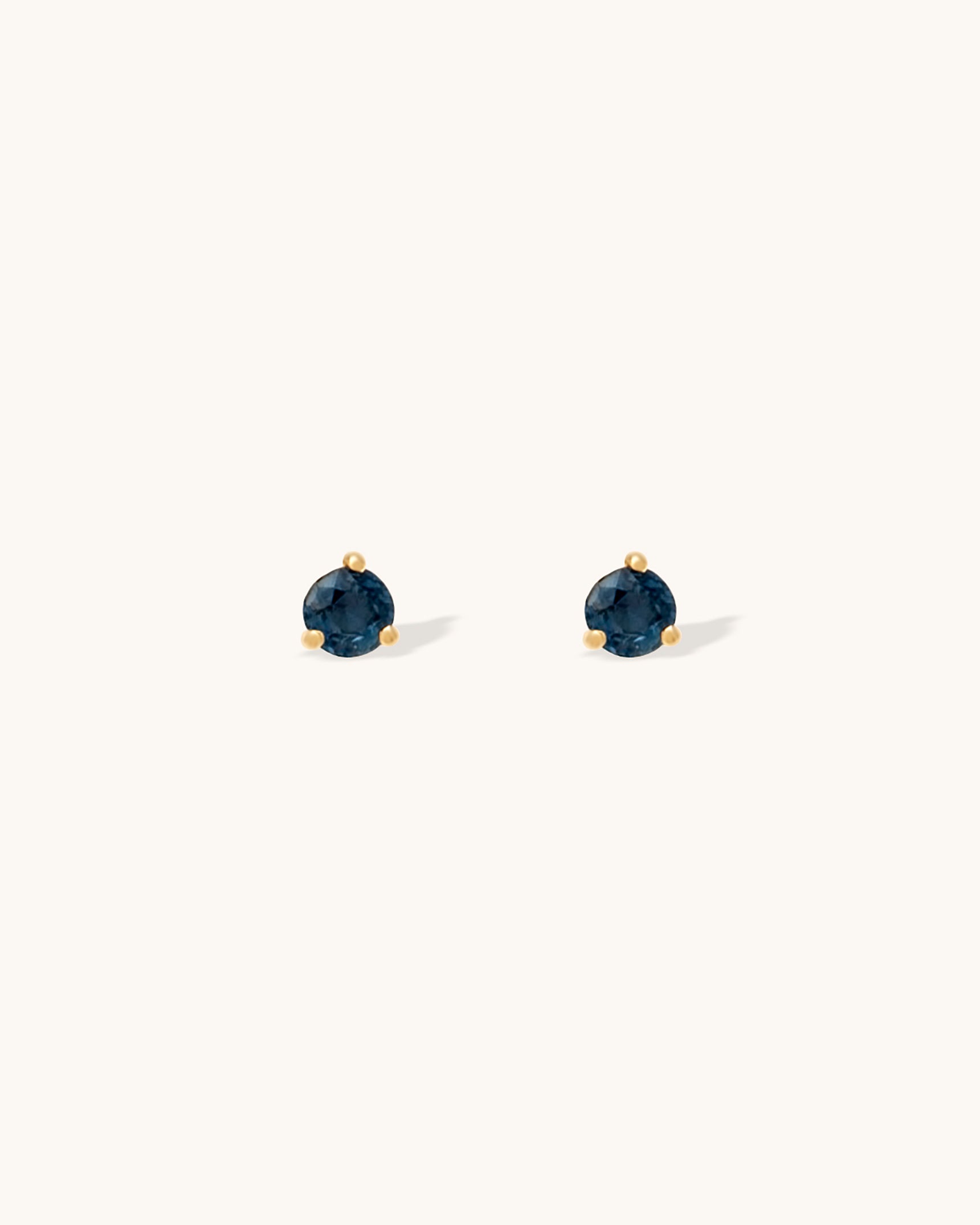 Blue Sapphire Birthstone Studs