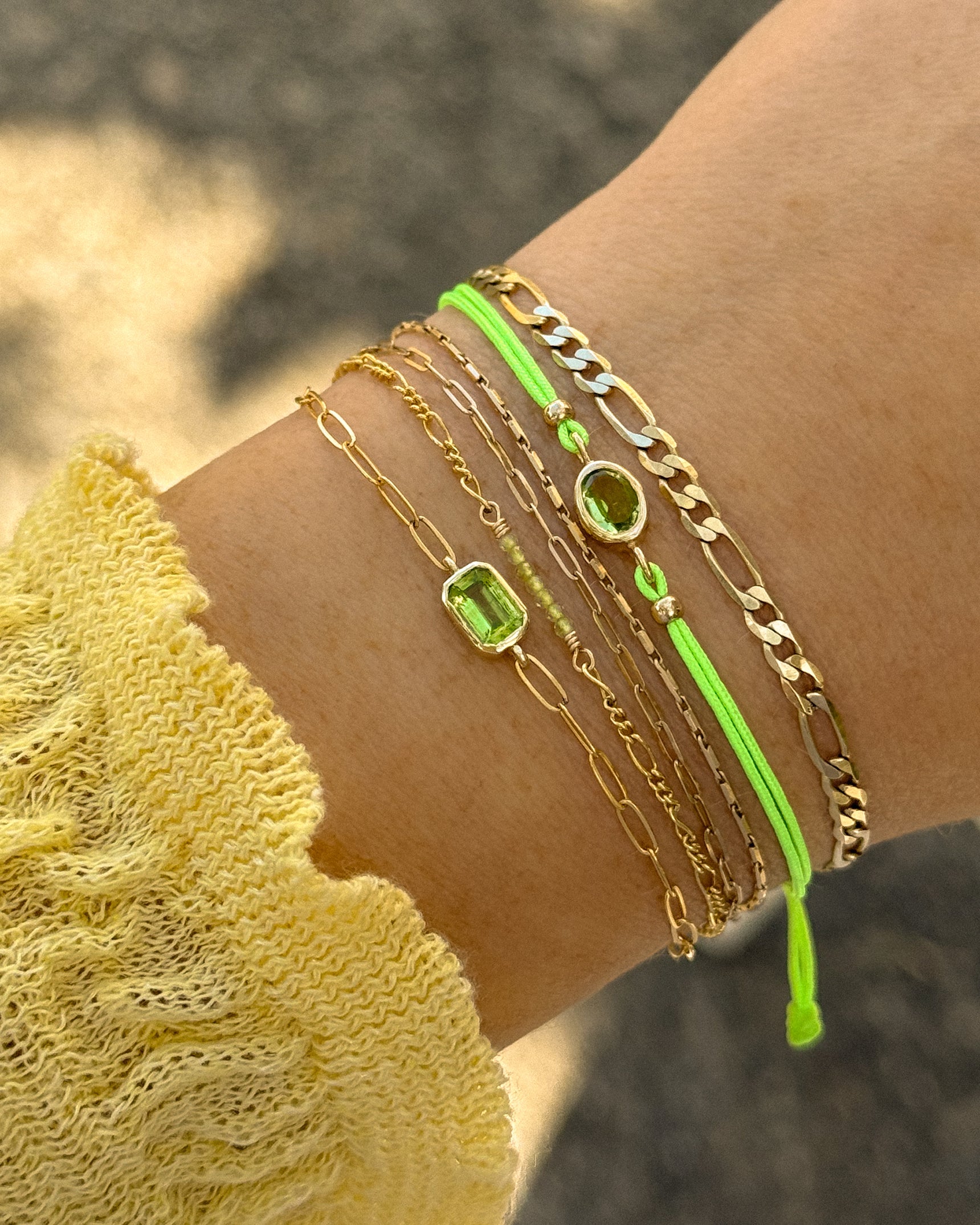 Emerald Cut Gemstone Bracelet