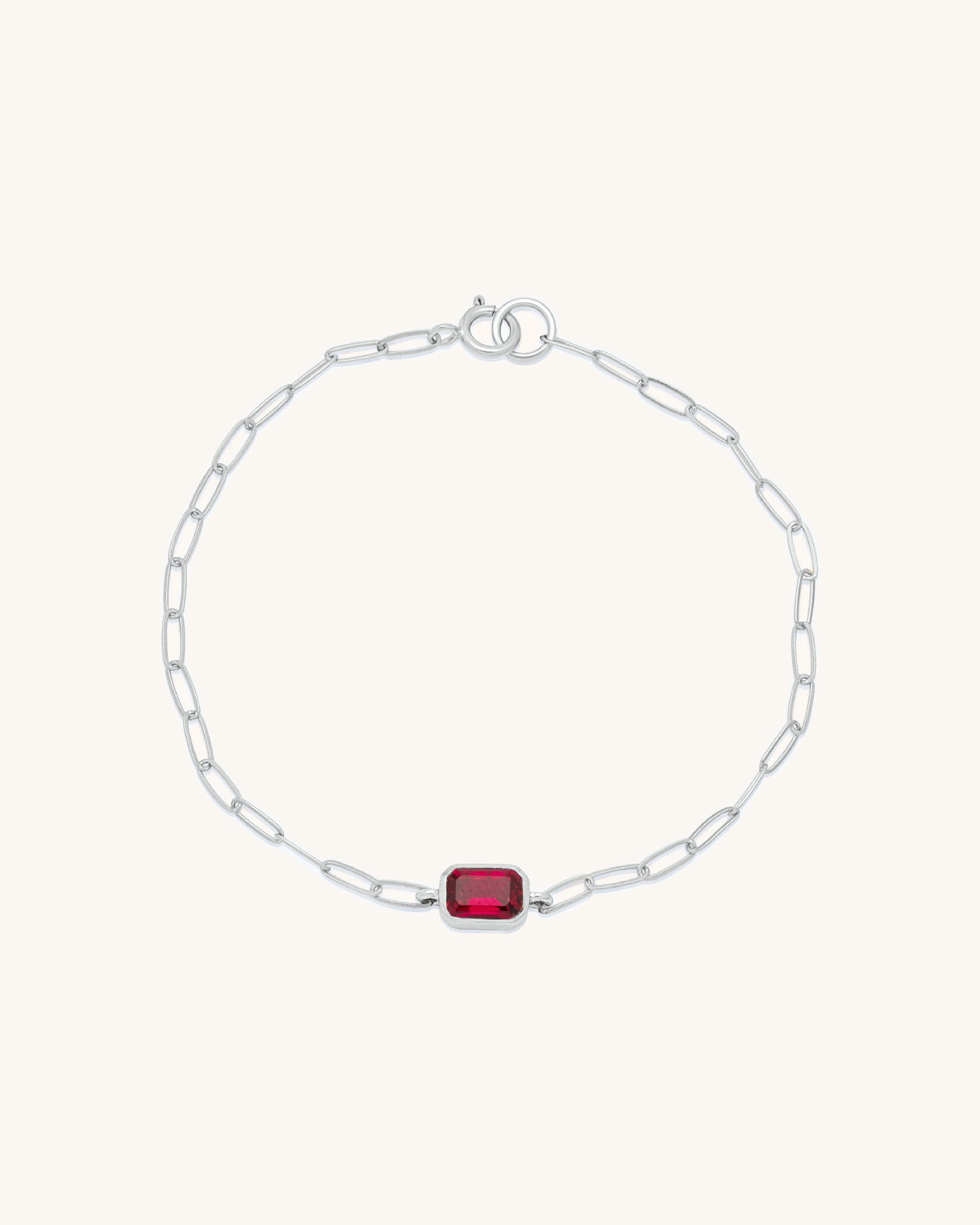 Emerald Cut Gemstone Bracelet