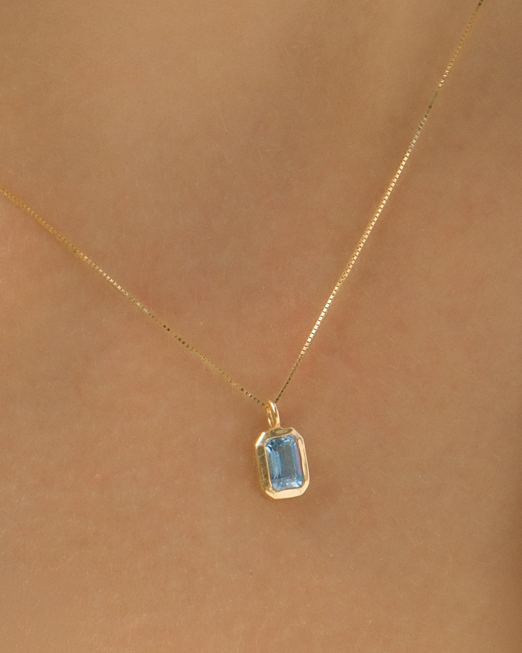 Emerald Cut 14K Necklace