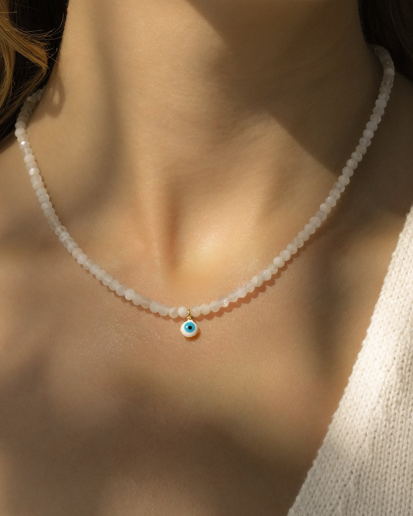 Evil Eye Gemstone Necklace