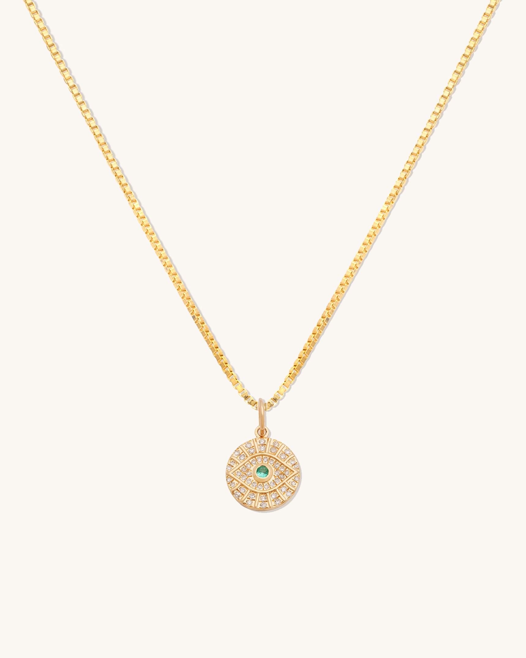 Evil Eye Medallion Necklace