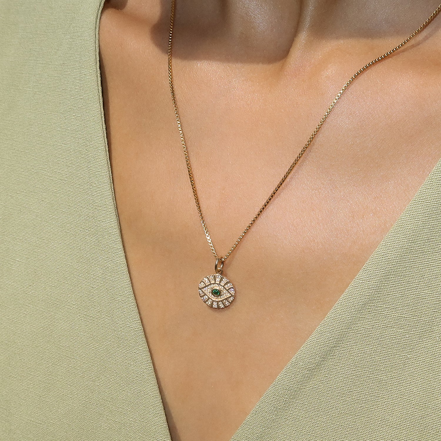 Evil Eye Medallion Pendant
