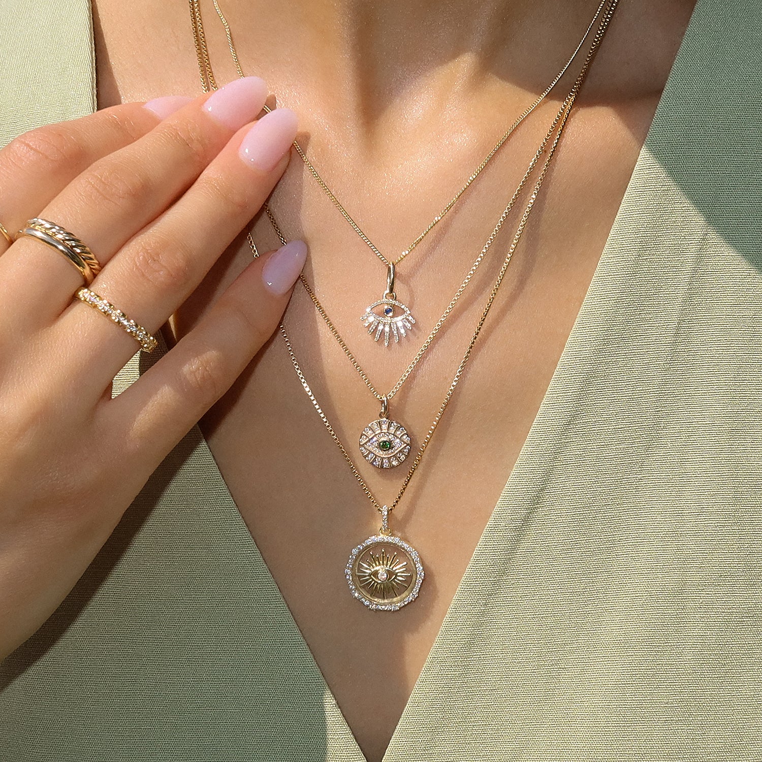 Evil Eye Medallion Pendant