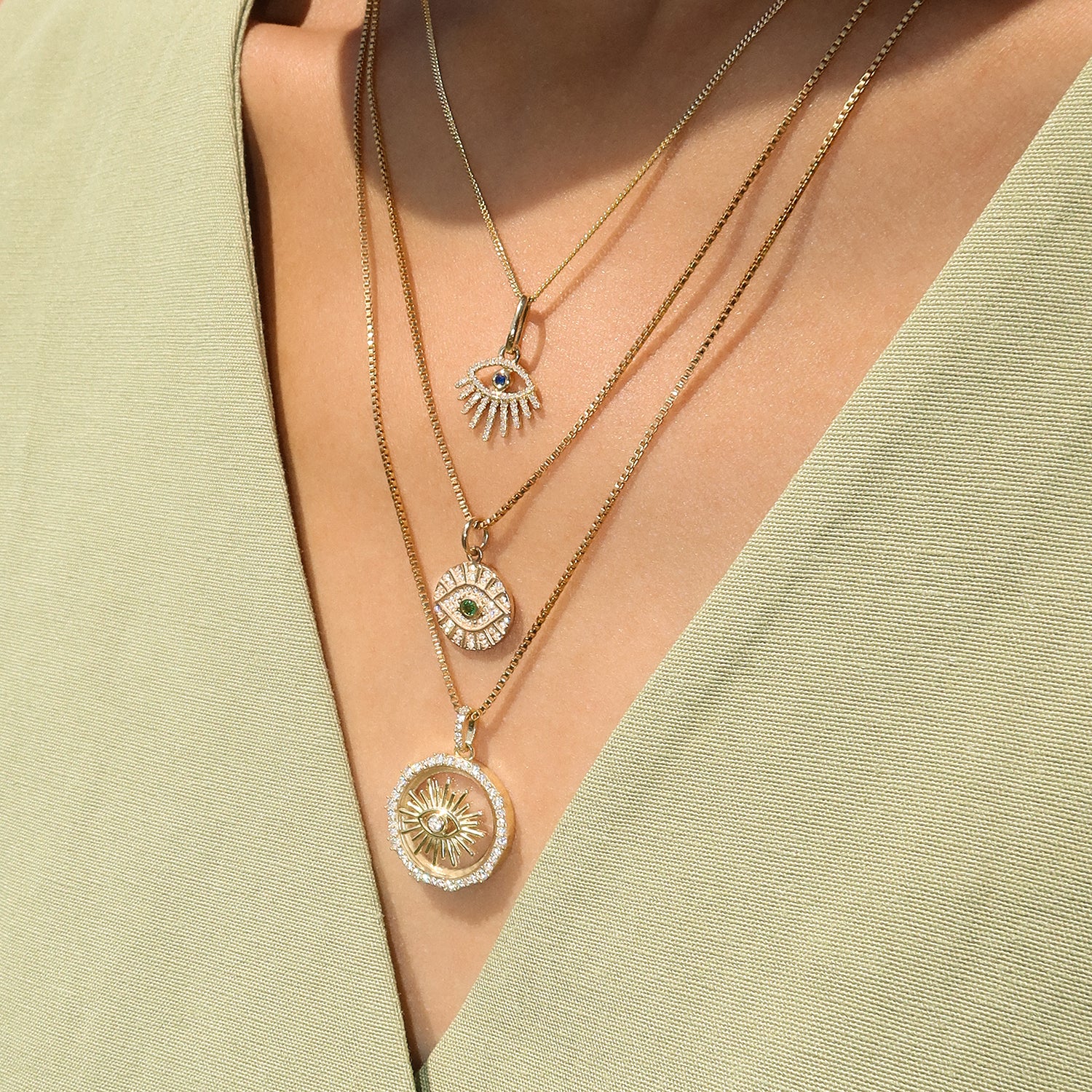 Evil Eye Sunburst Necklace