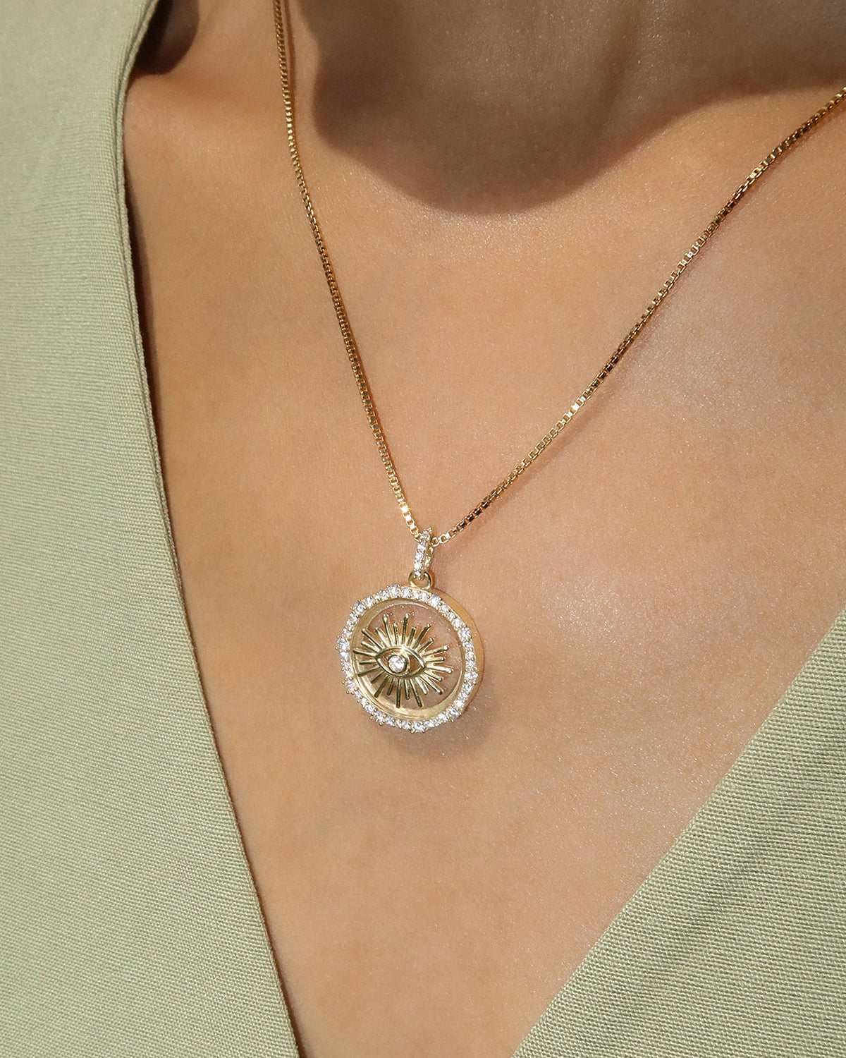 Evil Eye Sunburst Necklace