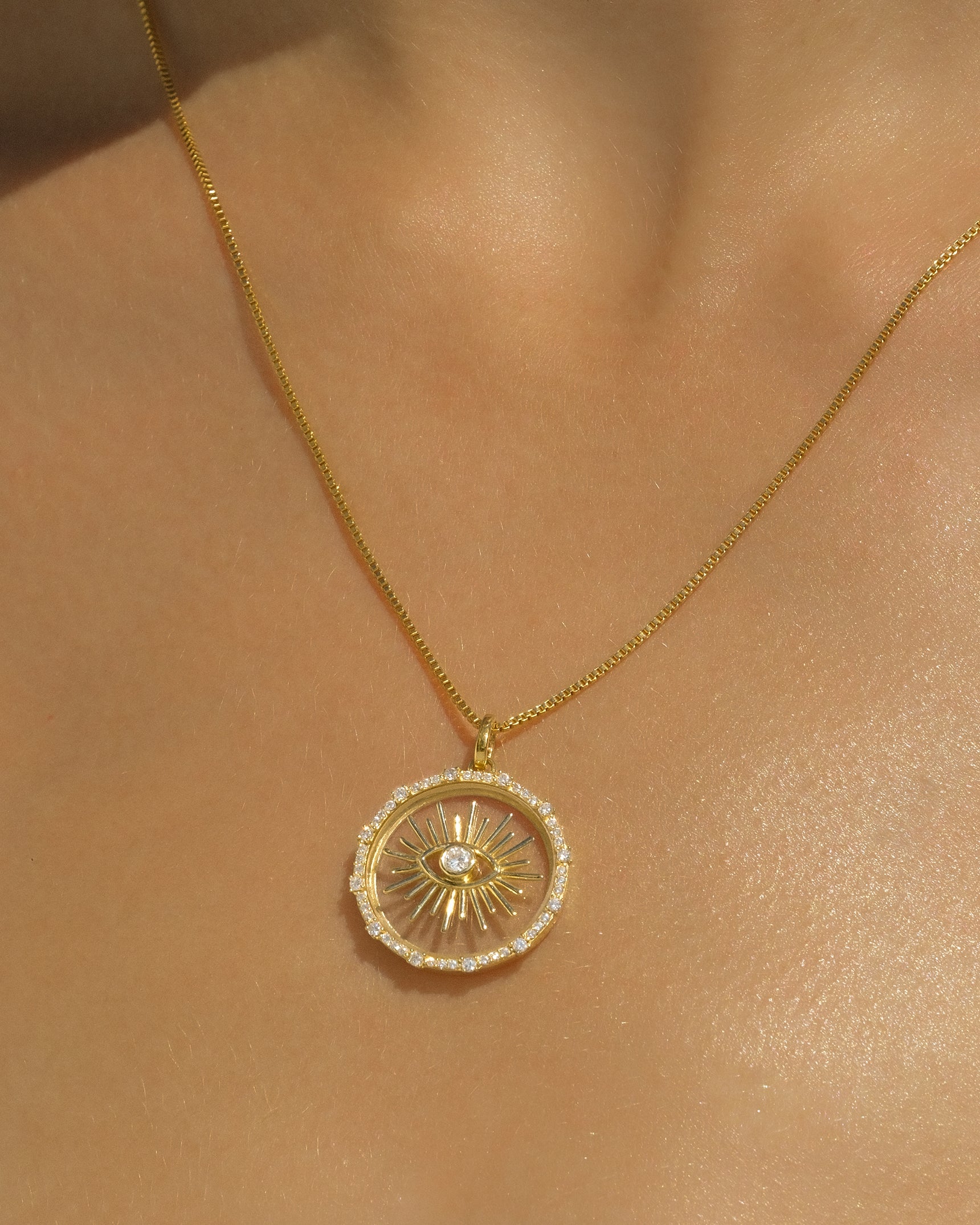 Evil Eye Sunburst Necklace