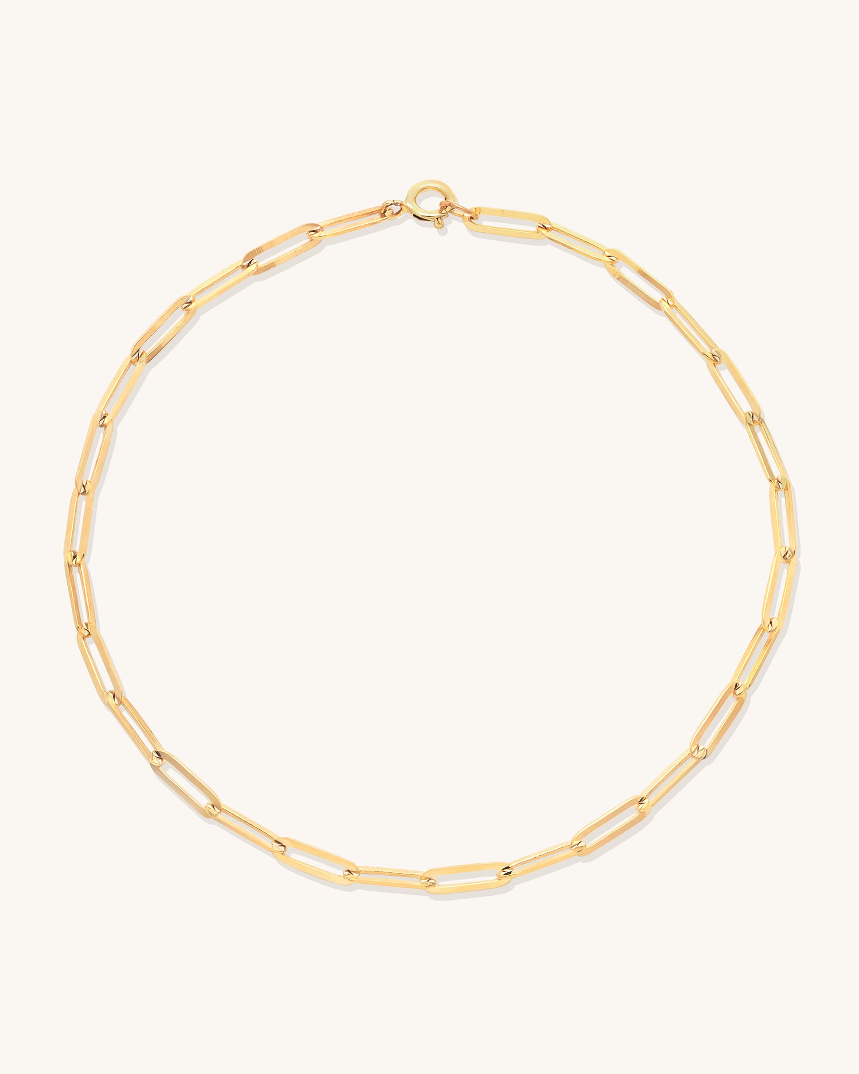 Flat Drawn Bold Chain Anklet