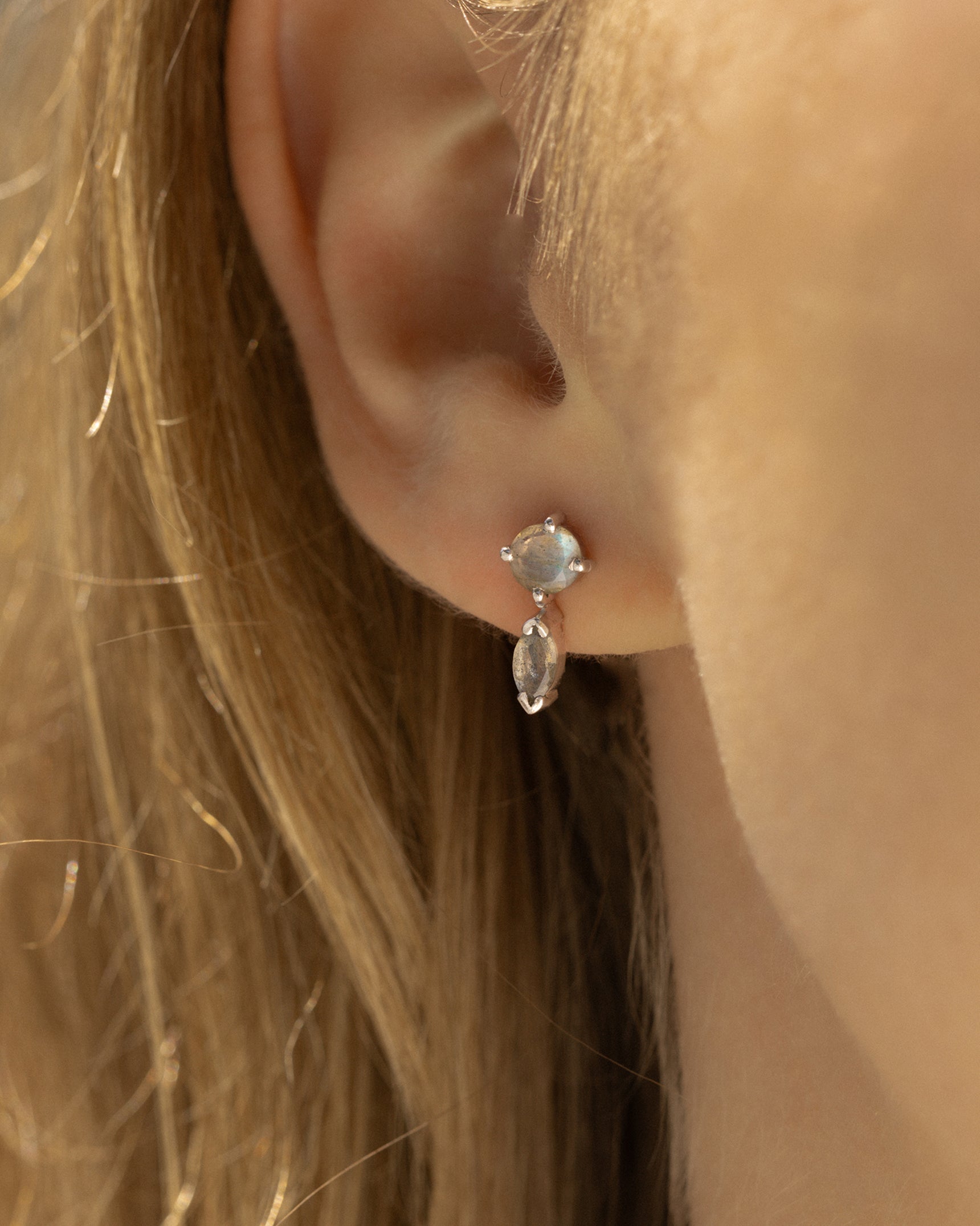 Fling Labradorite Studs