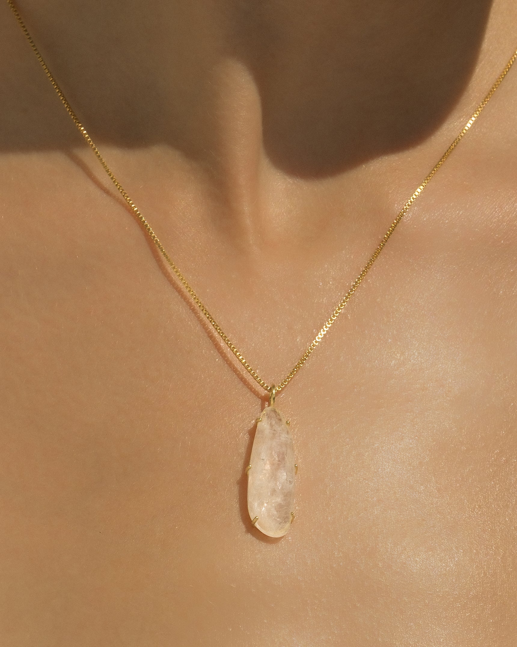 Freeform Moonstone Necklace