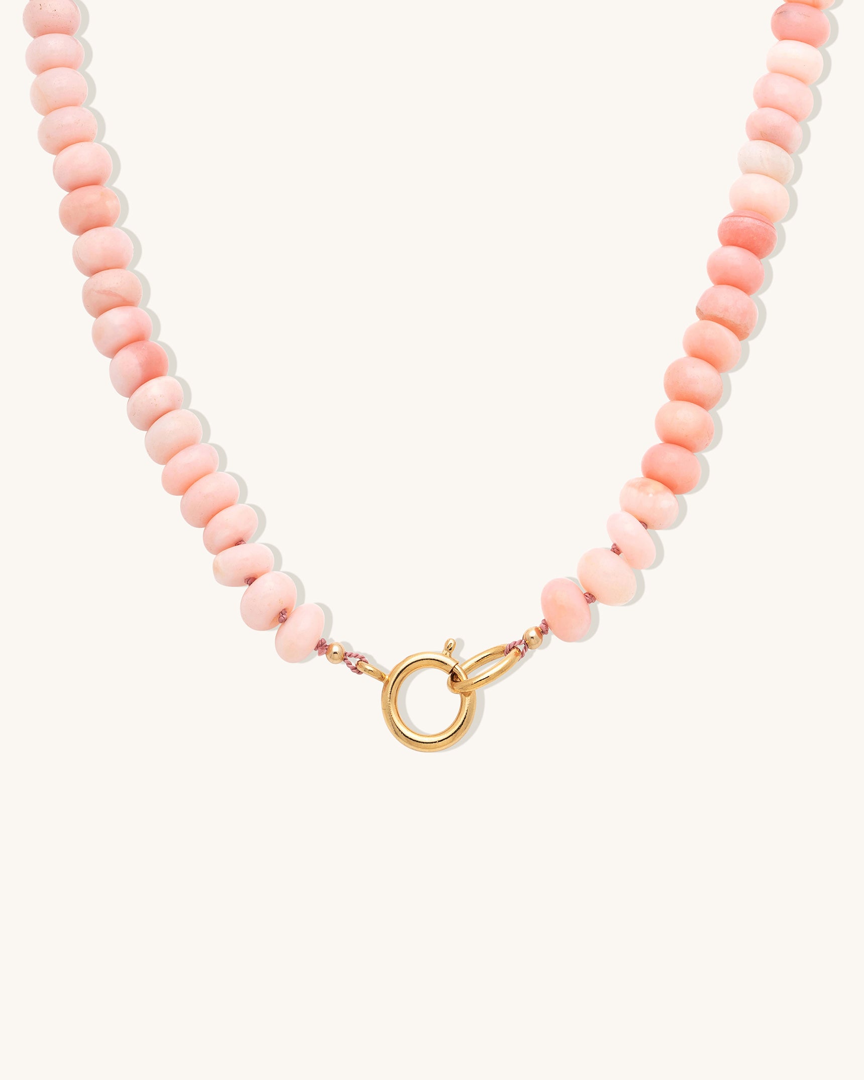 Barbie Pink Opal Gemstone Necklace