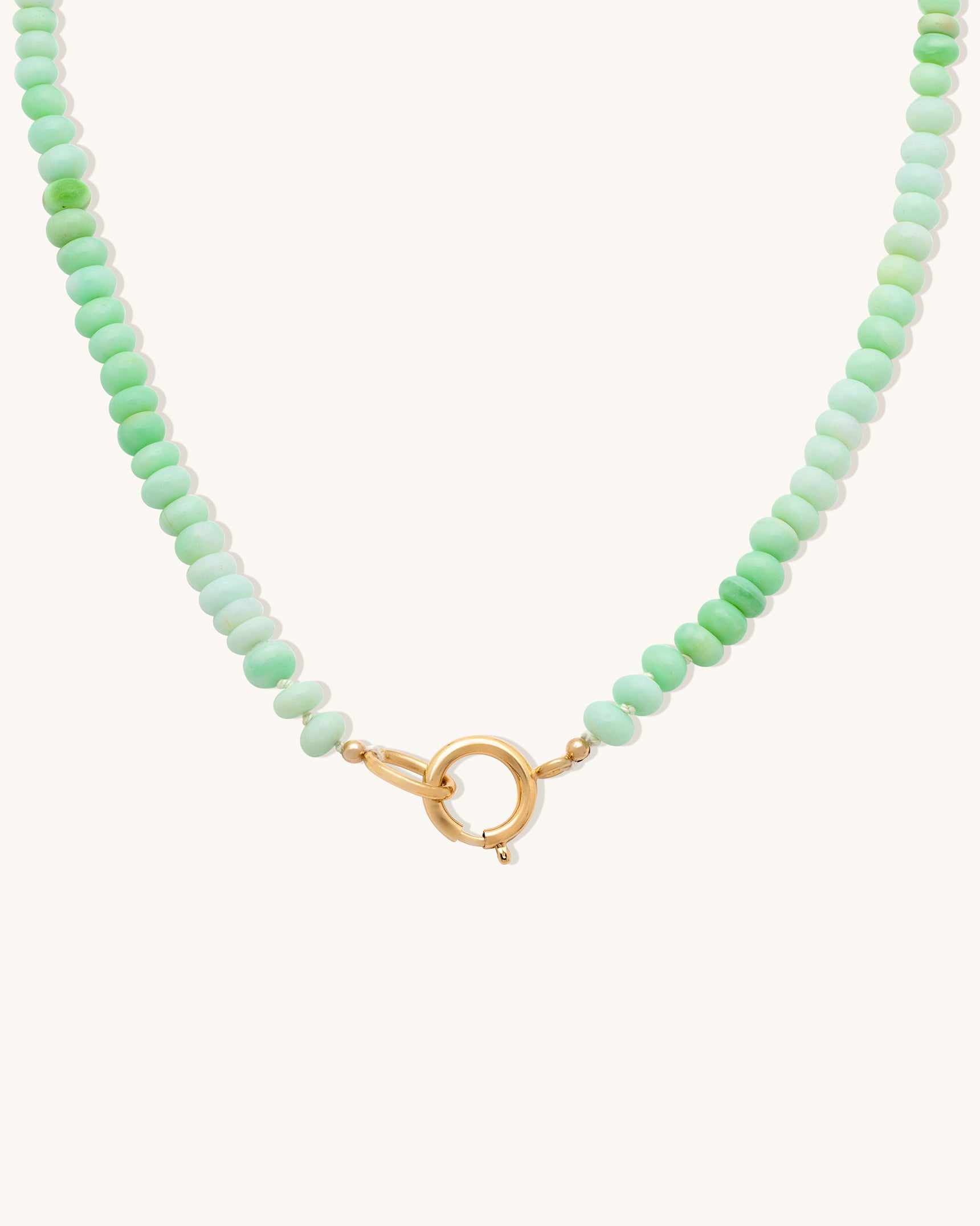 Bright Lime Opal Gemstone Necklace