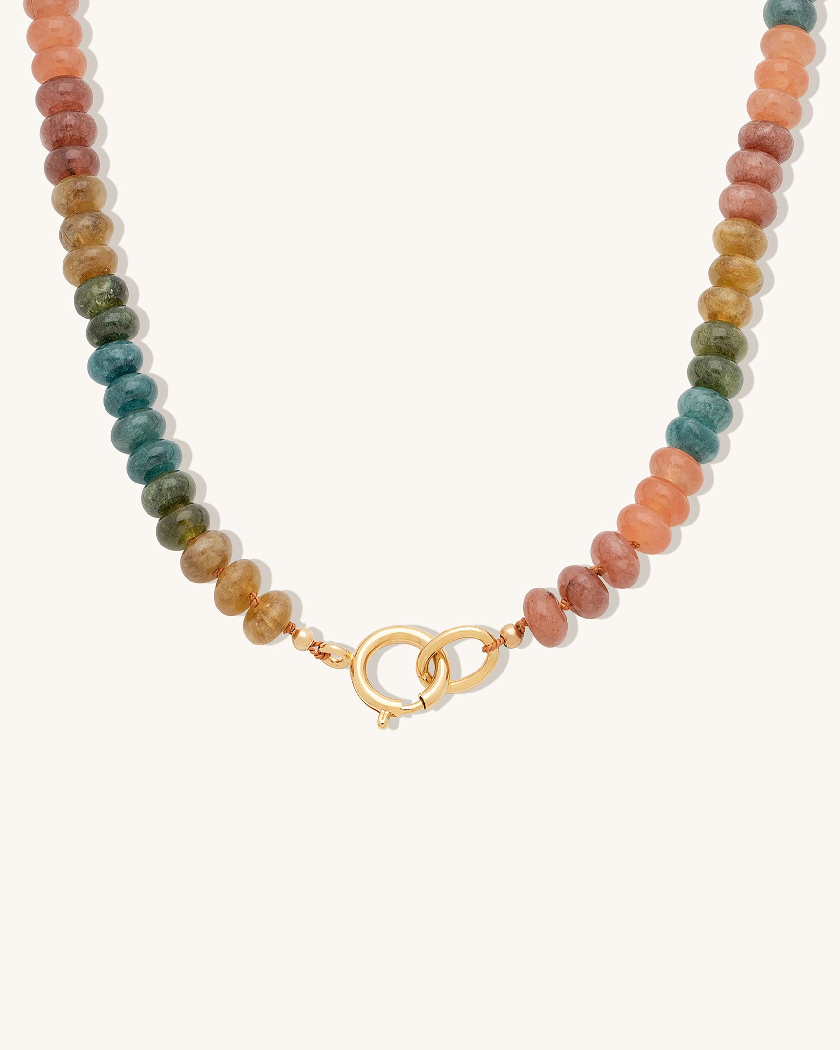 Multi-Shaded Quartz Gemstone Necklace