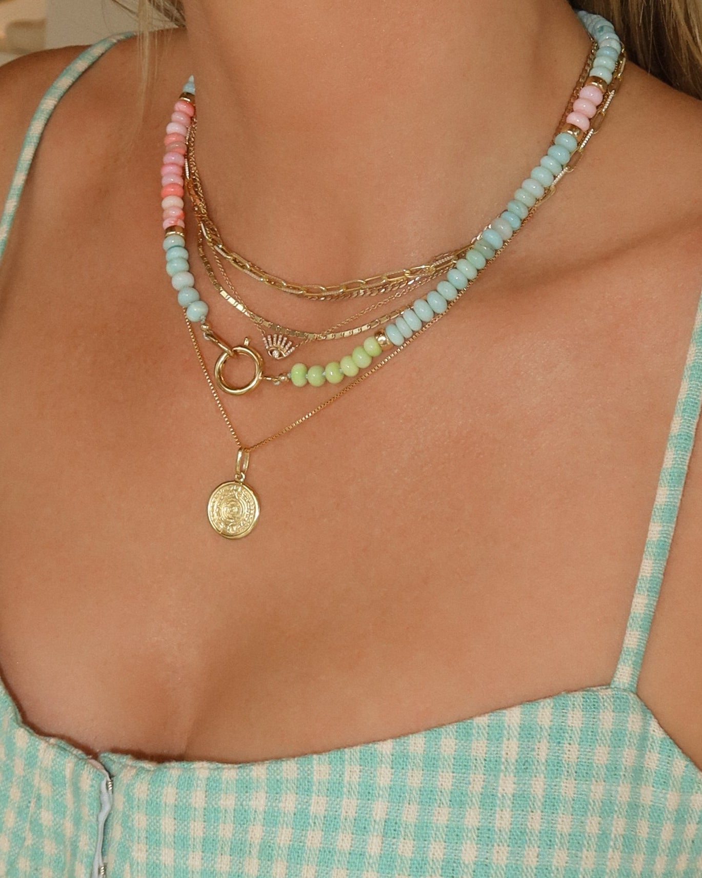 Candy Opal Gemstone Necklace
