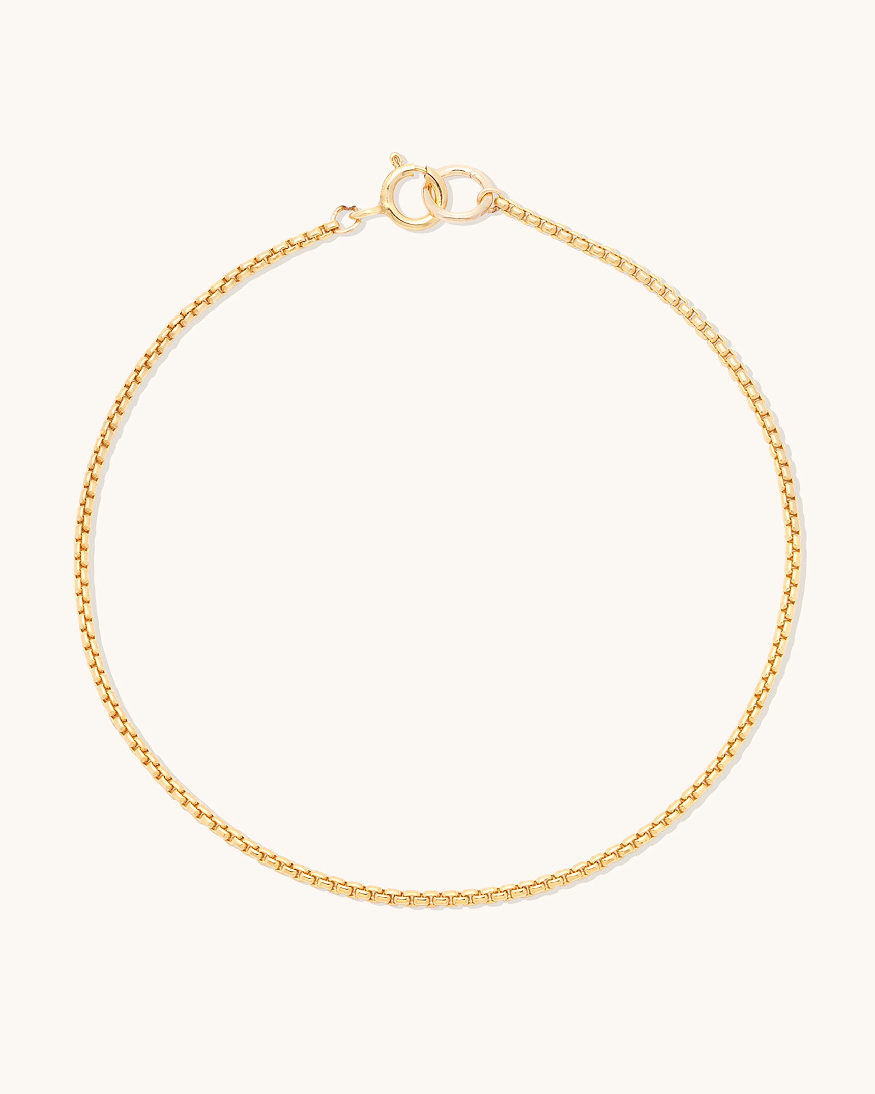 Round Box Chain Anklet