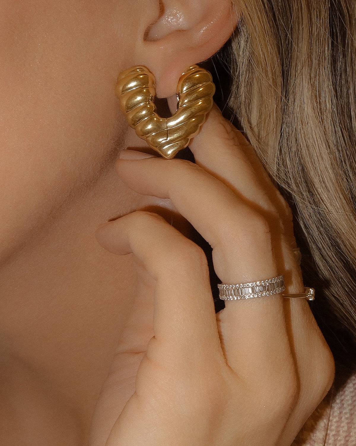 Heart of Gold Hoops