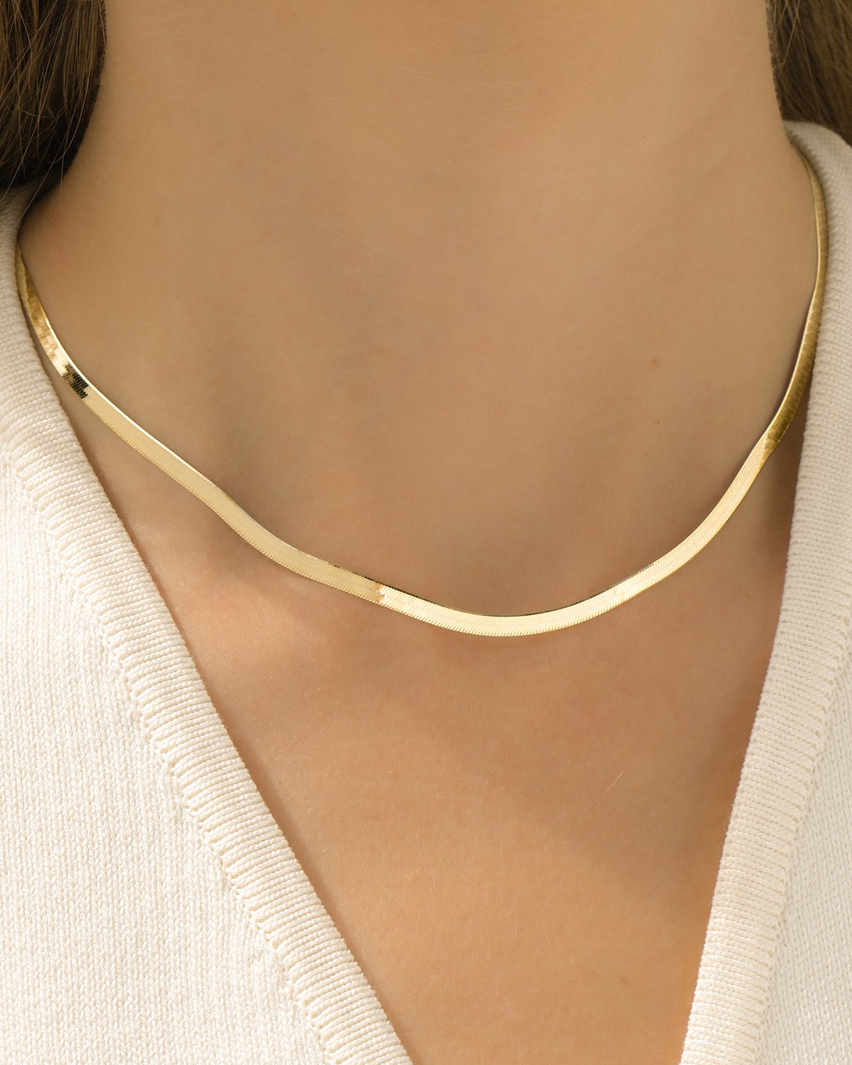 Herringbone Mother 10K Necklace