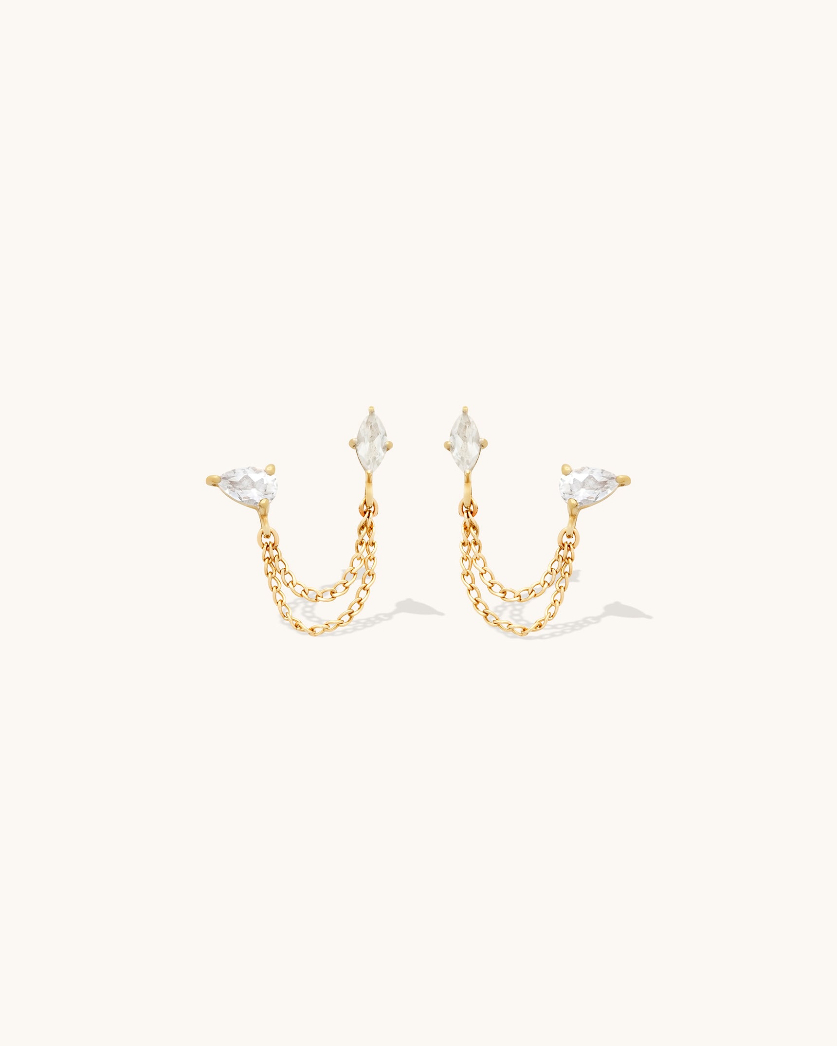 Marquise Chain Studs