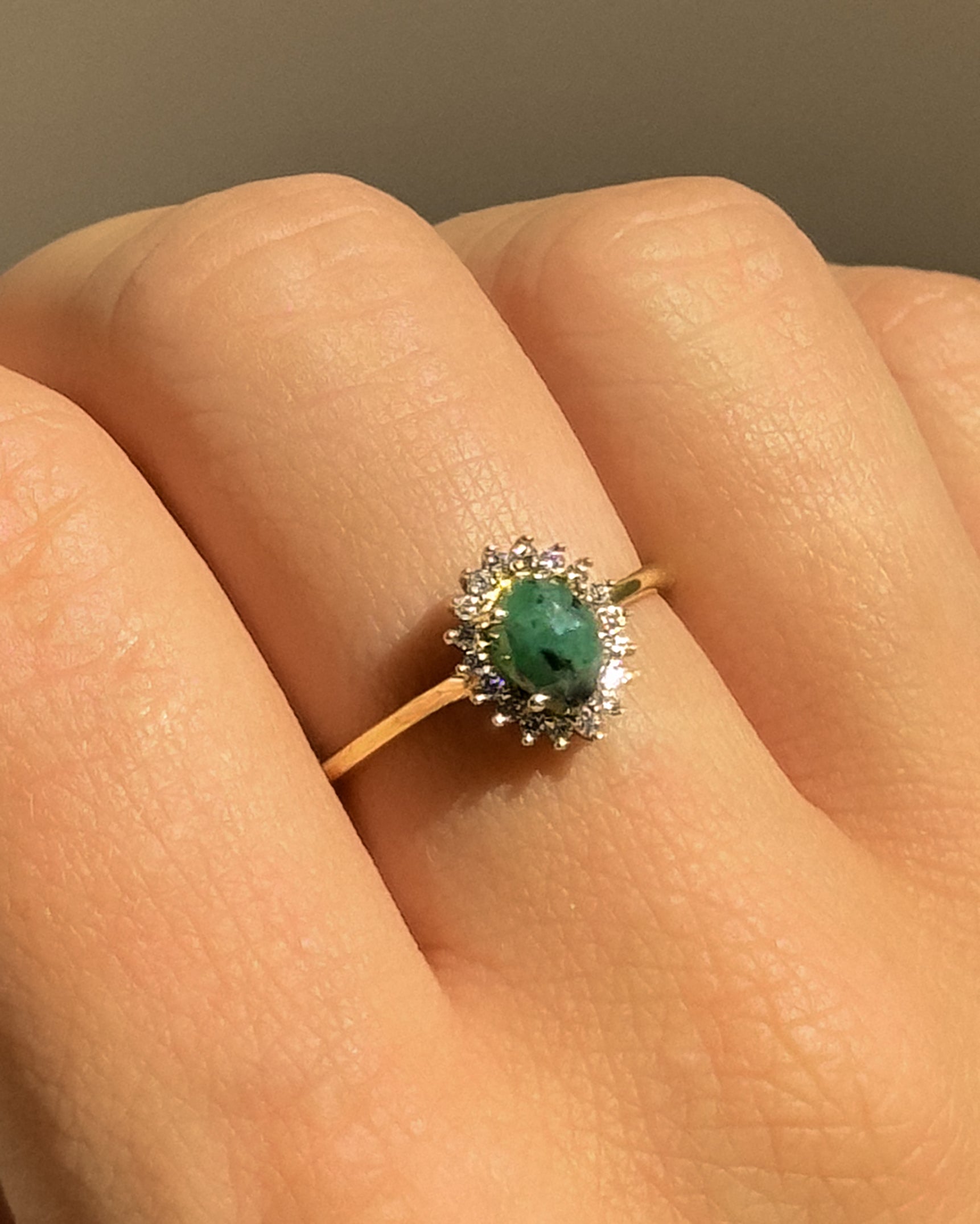 Mini Antiquity Emerald Ring