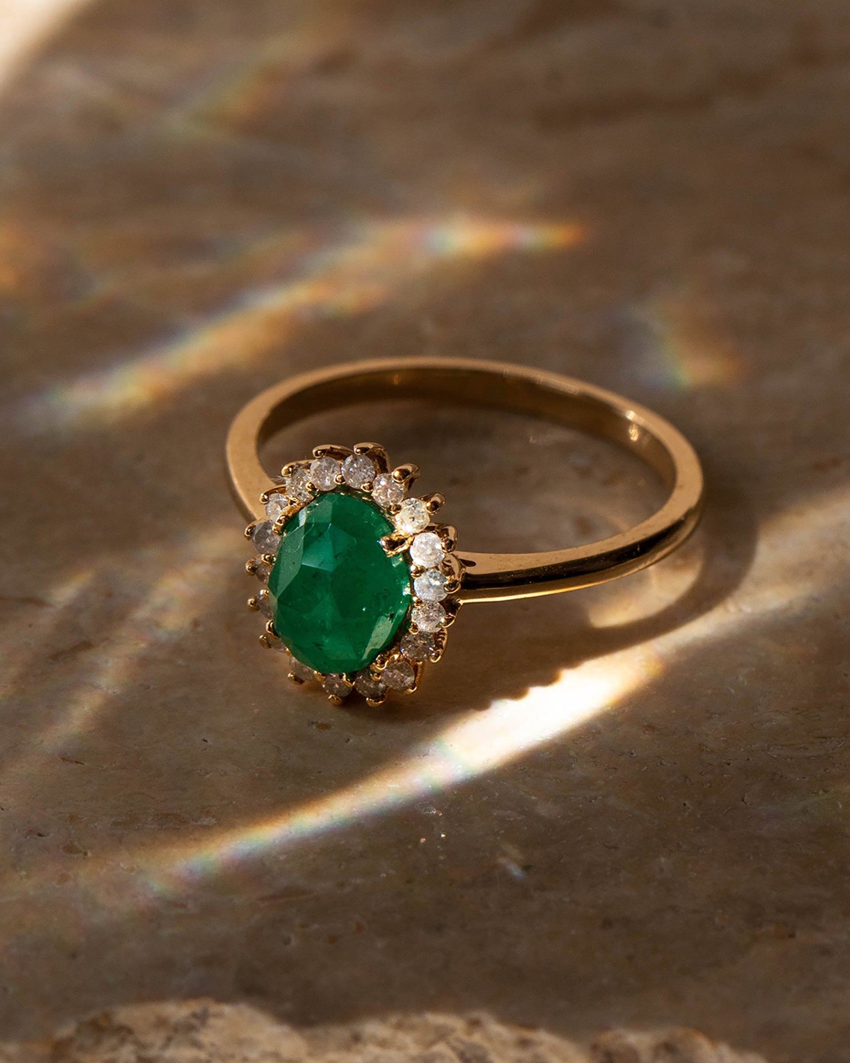 Mini Antiquity Emerald 14K Ring