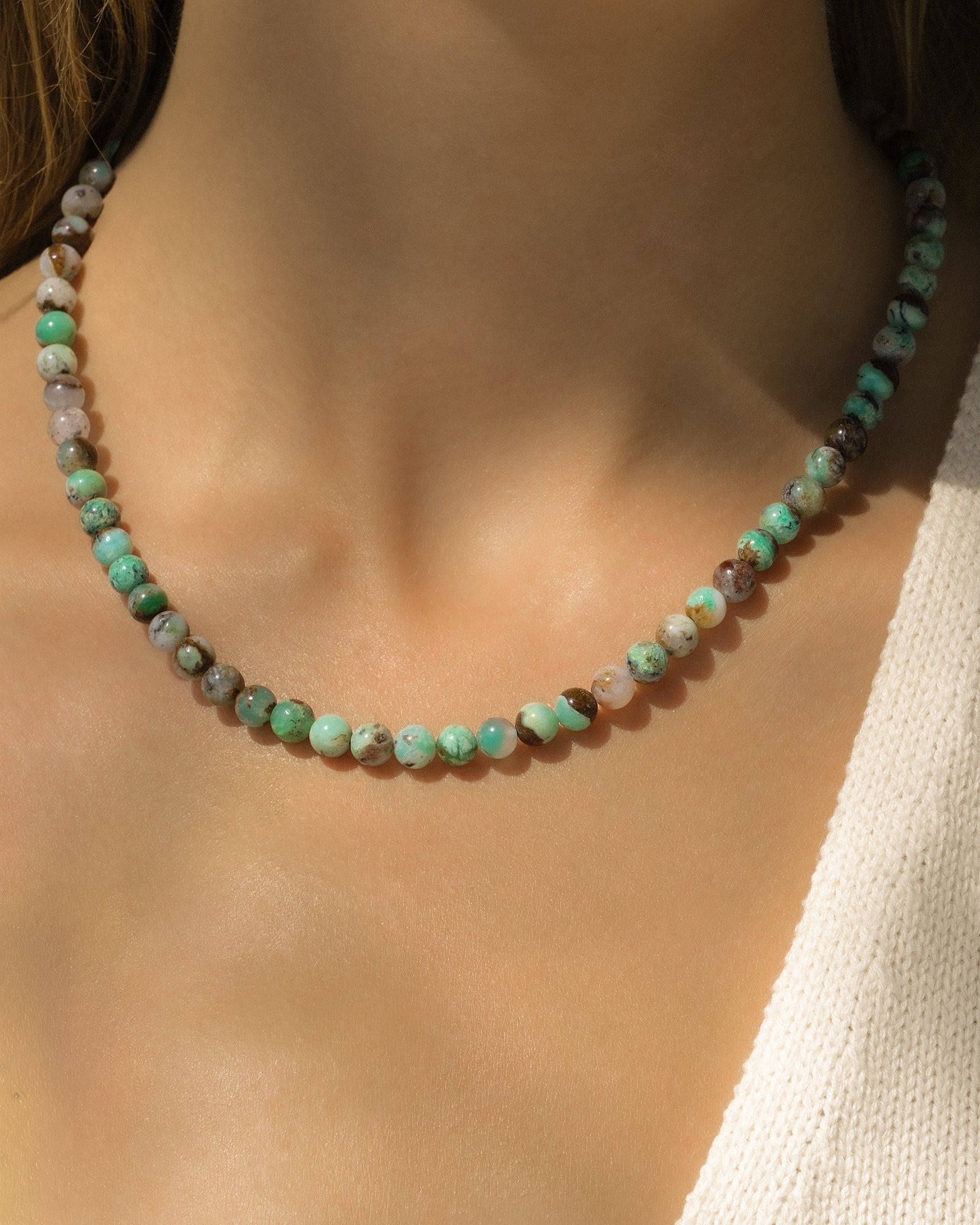 Mint Chip Gemstone Necklace